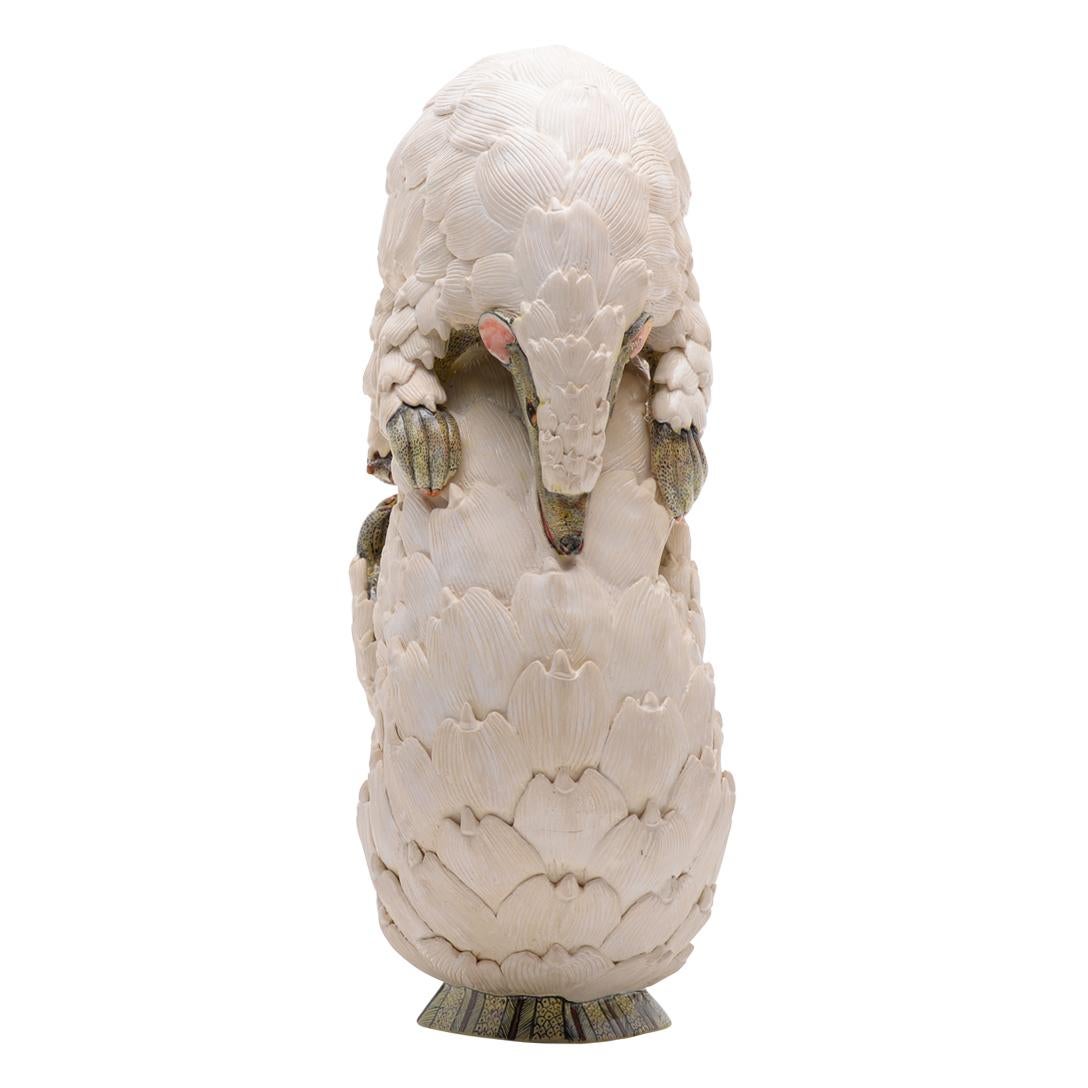 Modern Large Ceramic Pangolin Sculpture, hand made in South Africa