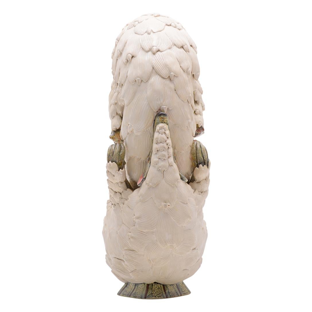 Hand-Painted Large Ceramic Pangolin Sculpture, hand made in South Africa