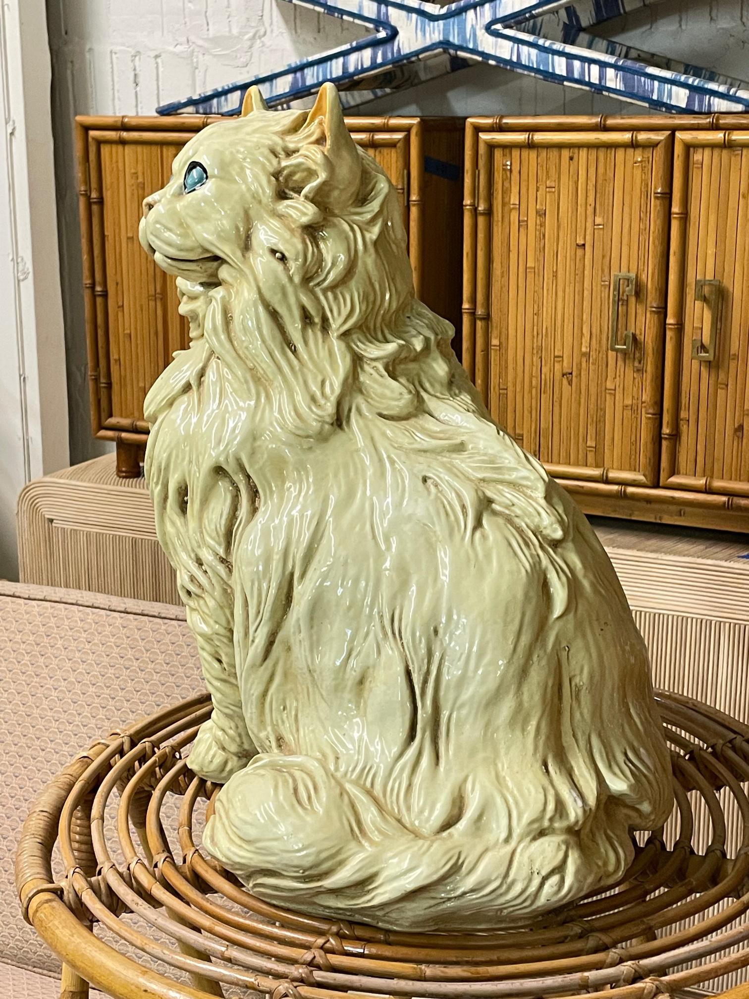 large ceramic cat