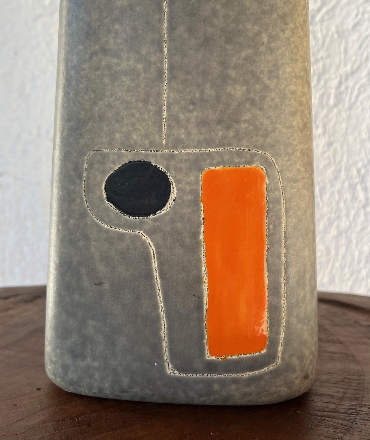 Large ceramic pitcher by Orlando, circa 1955.  For Sale 1