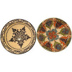 Large Ceramic Plate, a Pair
