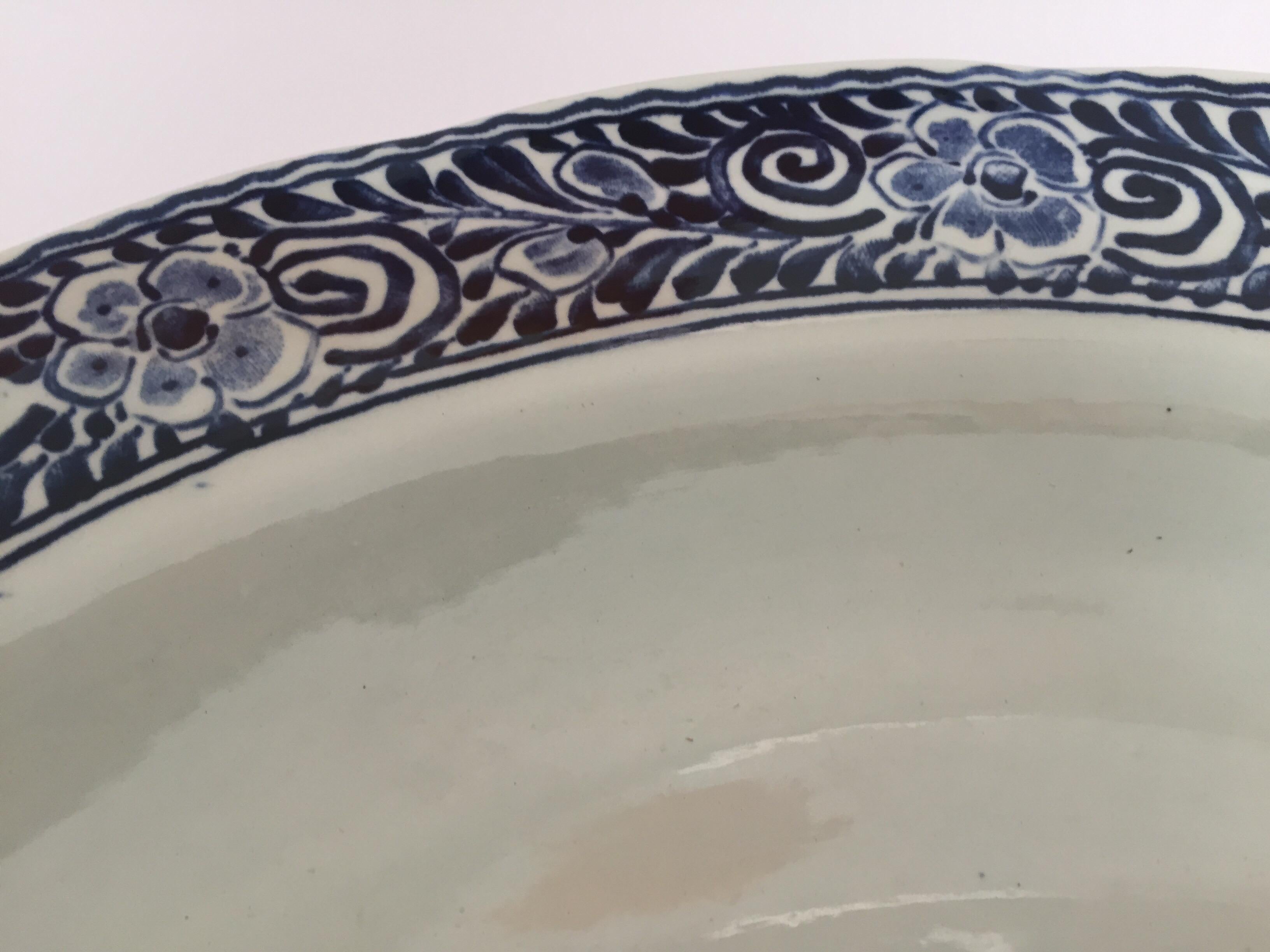 Großer Keramikteller Blau und Weiß Dutch Delft Charger (Niederländisch)