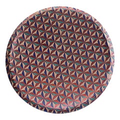 Large Ceramic Plate by Bottega Vignoli Hand Painted Majolica Italy Contemporary