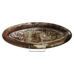 Large ceramic platter by Michel Anasse, France, circa 1960