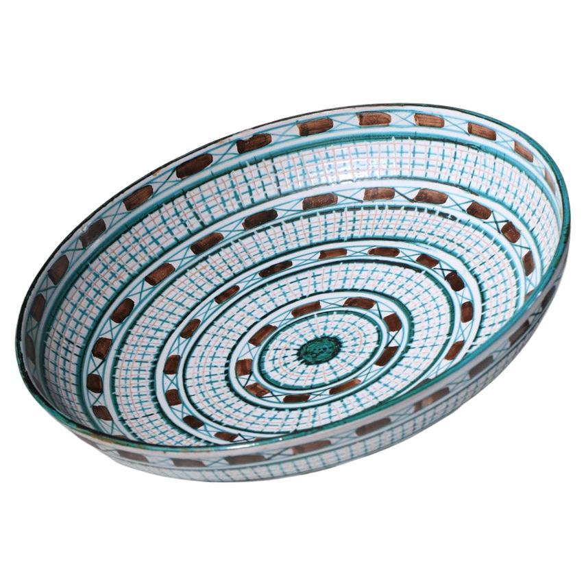 Large ceramic platter by Robert Picault, Vallauris, 1960s