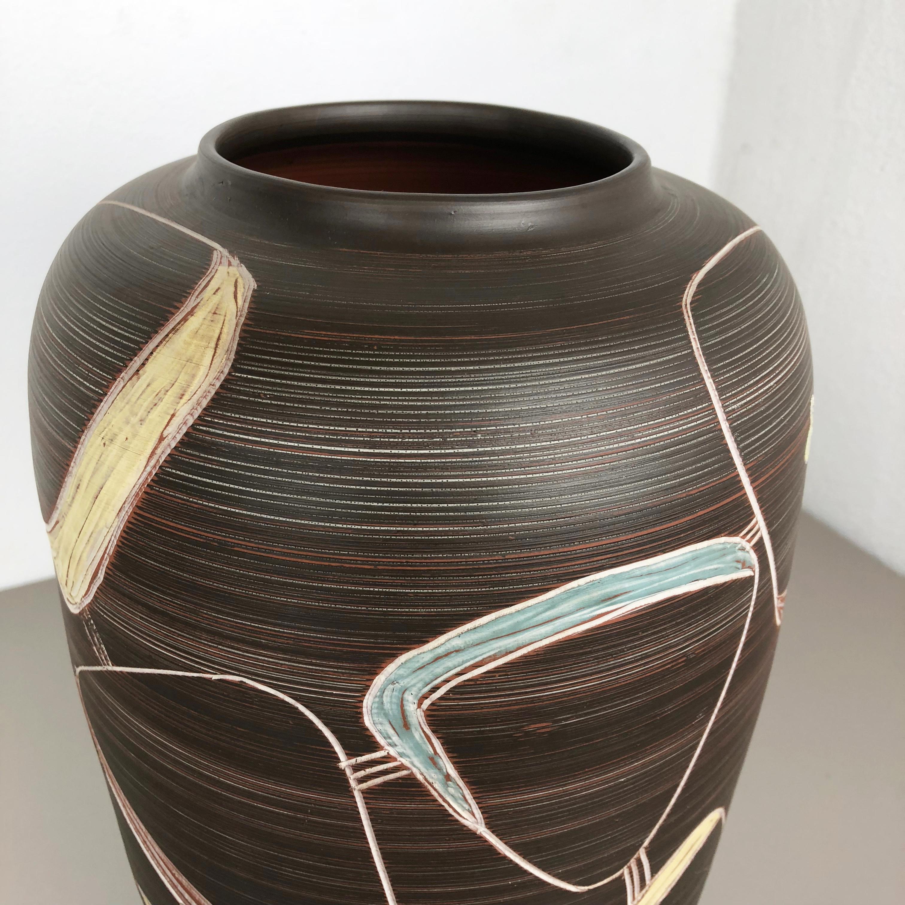 Large Ceramic Pottery Floor Vase by Sawa Franz Schwaderlapp, Germany, 1950s 5