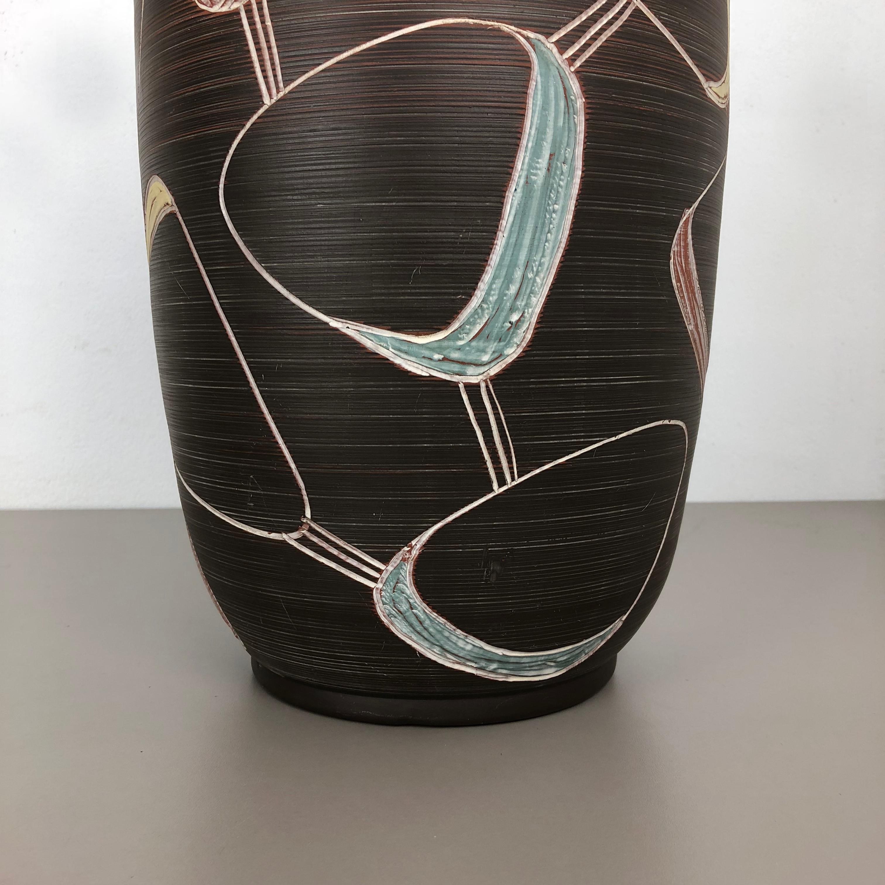 Large Ceramic Pottery Floor Vase by Sawa Franz Schwaderlapp, Germany, 1950s In Good Condition In Kirchlengern, DE