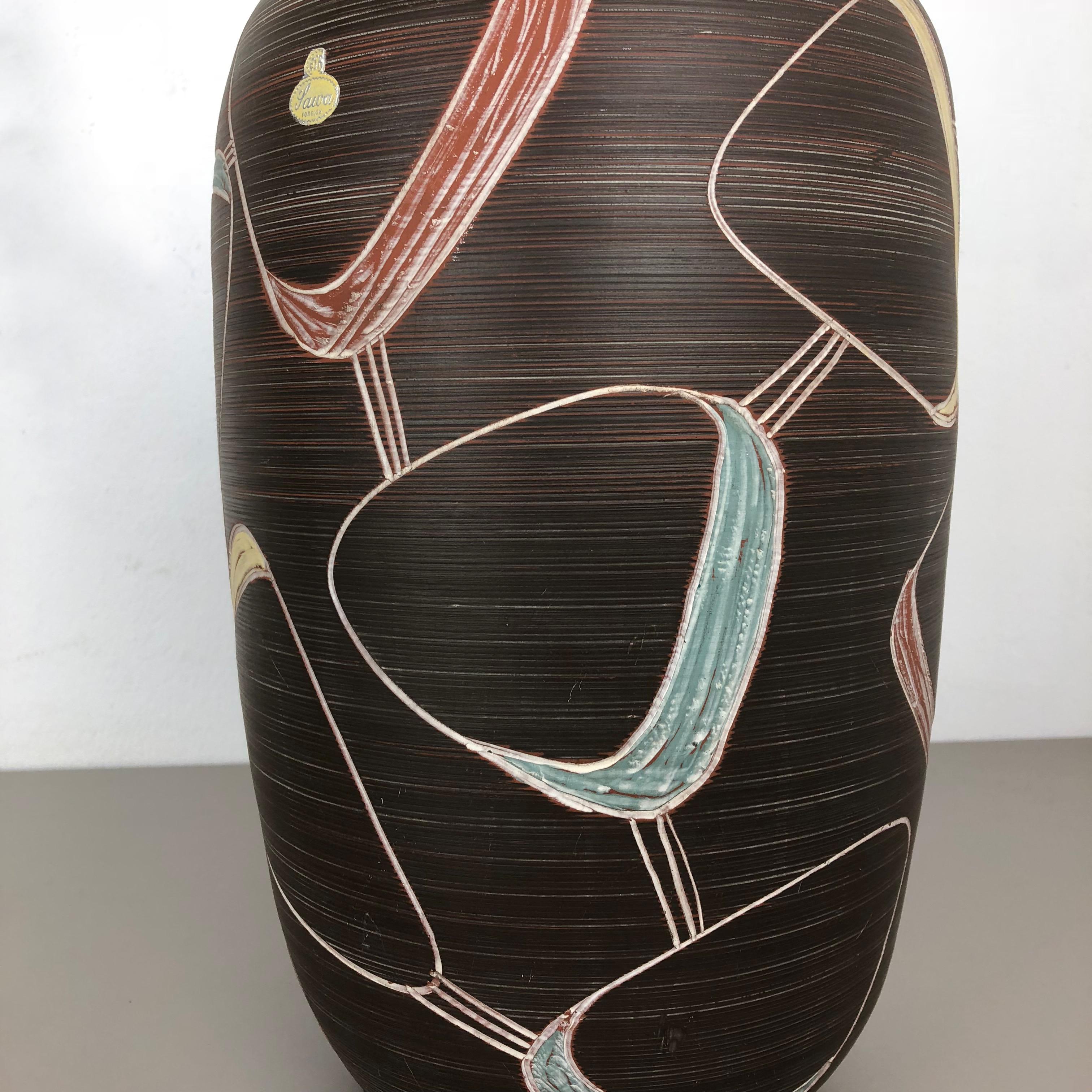 Large Ceramic Pottery Floor Vase by Sawa Franz Schwaderlapp, Germany, 1950s 1