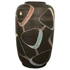 Grand vase de sol en céramique de Sawa Franz Schwaderlapp:: Allemagne:: années 1950