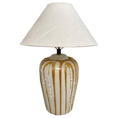 Large Ceramic Pottery Glazed Table Lamp