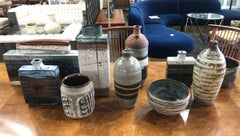 Large Ceramic Rectangular Vase by Albert Green
