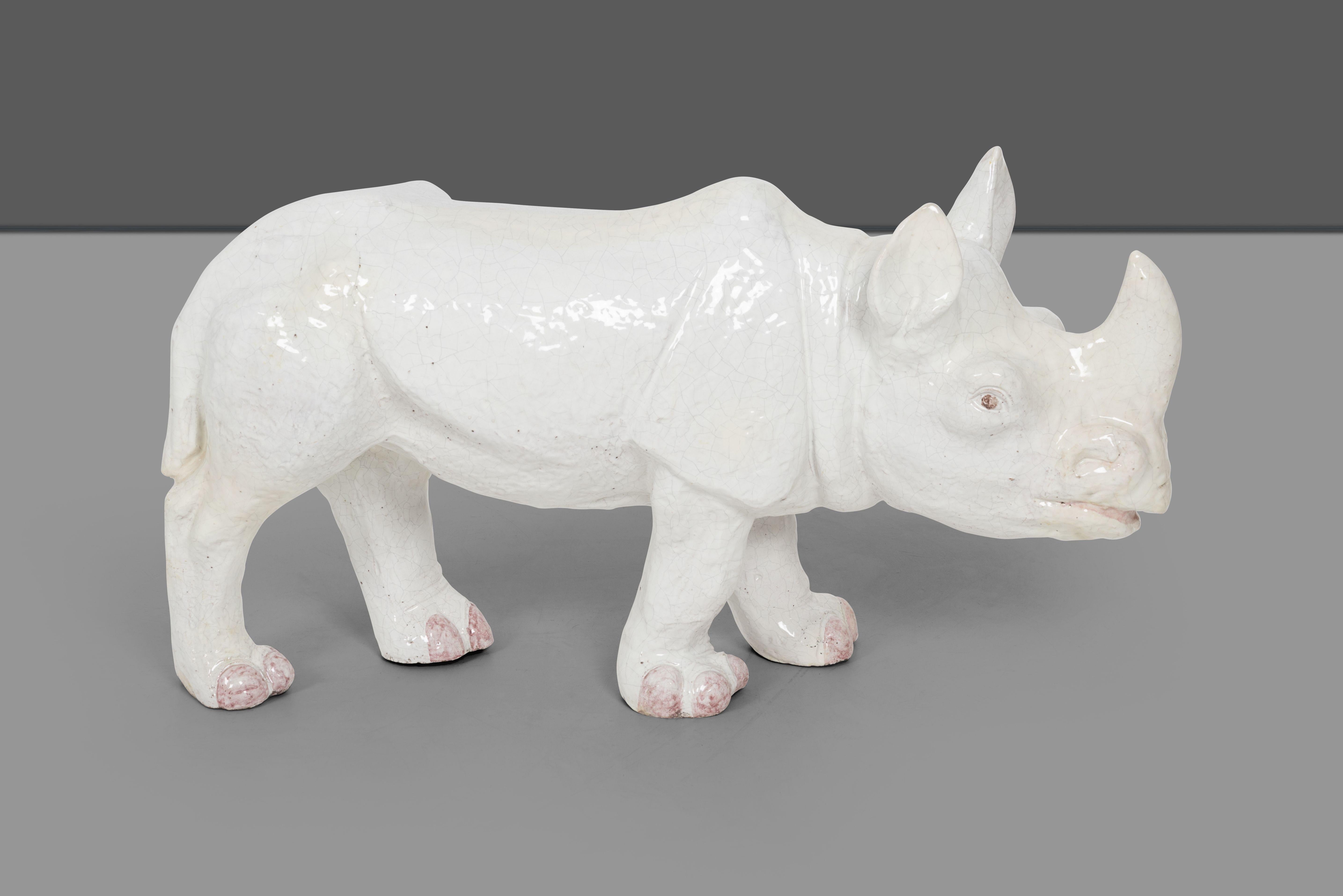 Large Ceramic Rhino For Sale 2