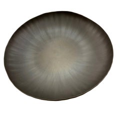 Large Ceramic Round Black Bowl, Italy, Contemporary Large Ceramic Round Black Bowl, Italy, Contemporary