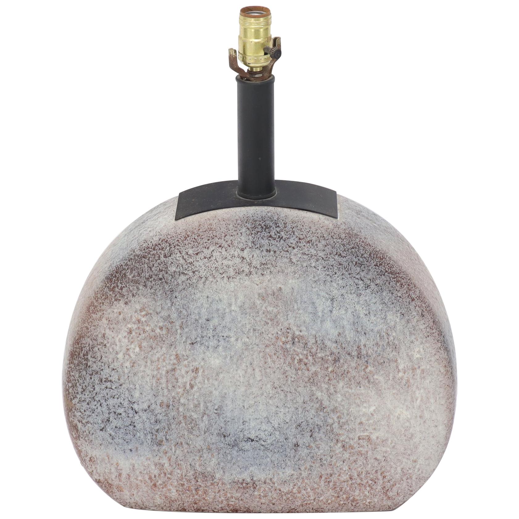 Large Ceramic round Pendant Shape Table Lamp For Sale
