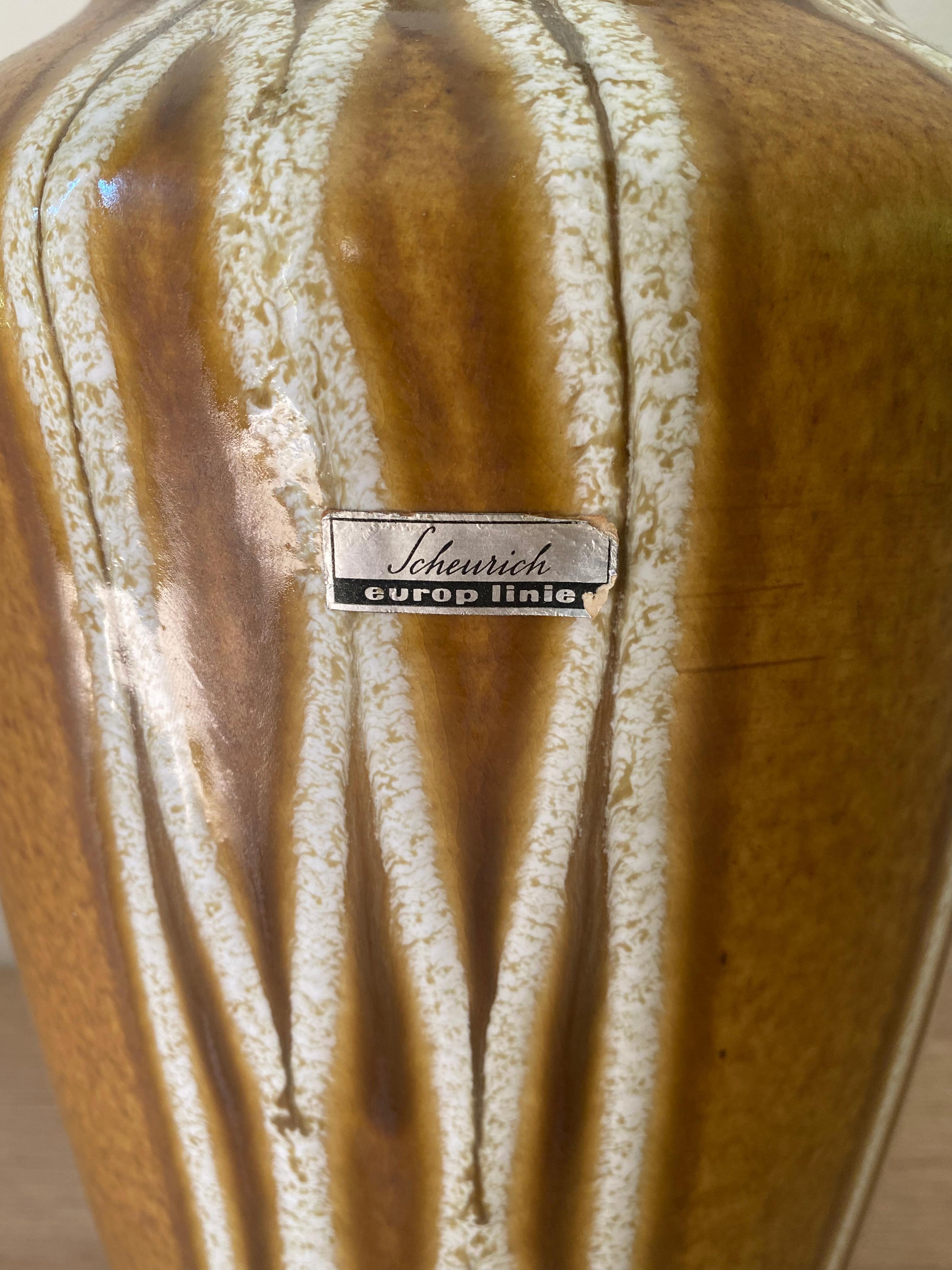 Allemand Grand vase Scheurich, Allemagne de l'Ouest, ligne 517-38 en vente