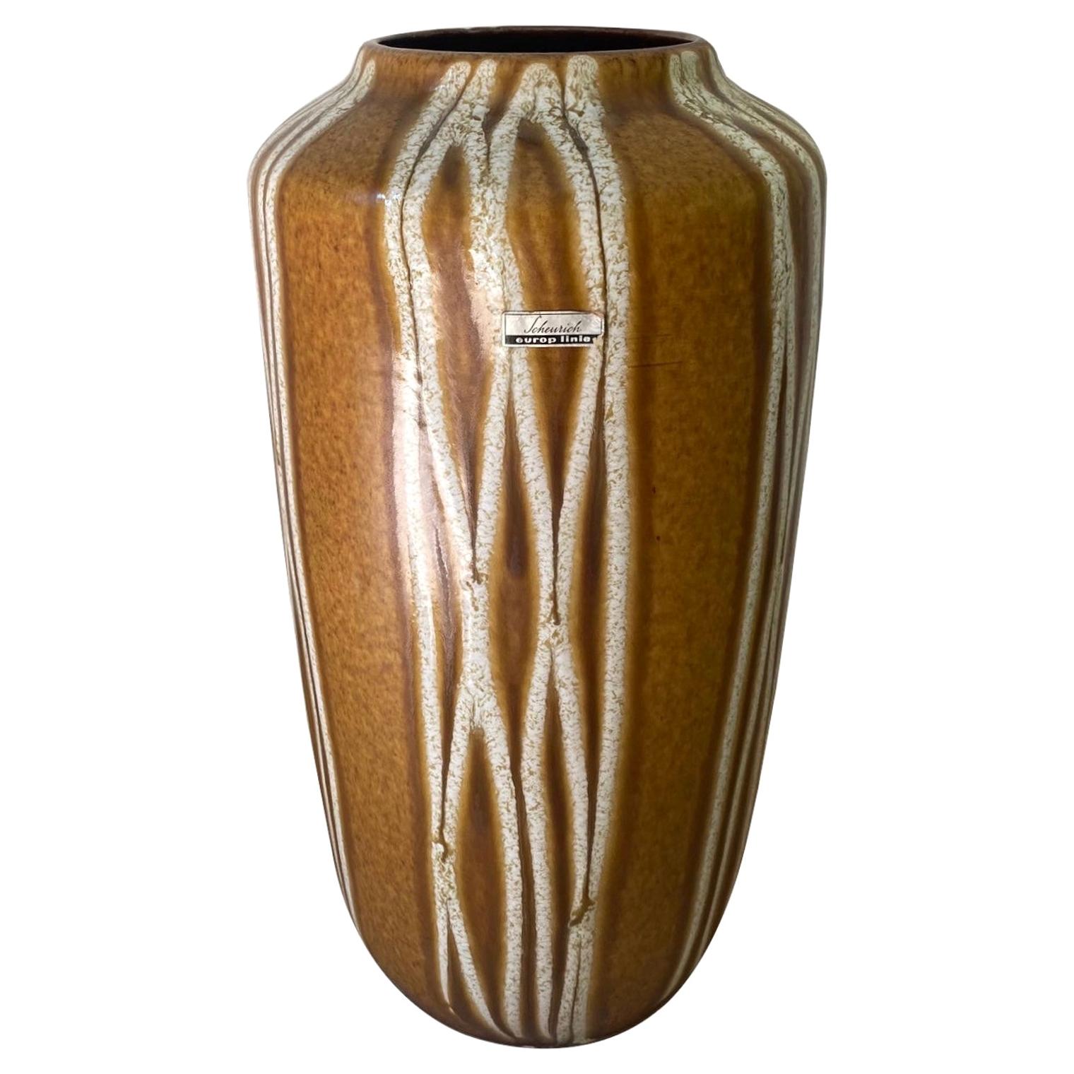 Large Ceramic Scheurich, West-Germany Vase, Europ Linie 517-38