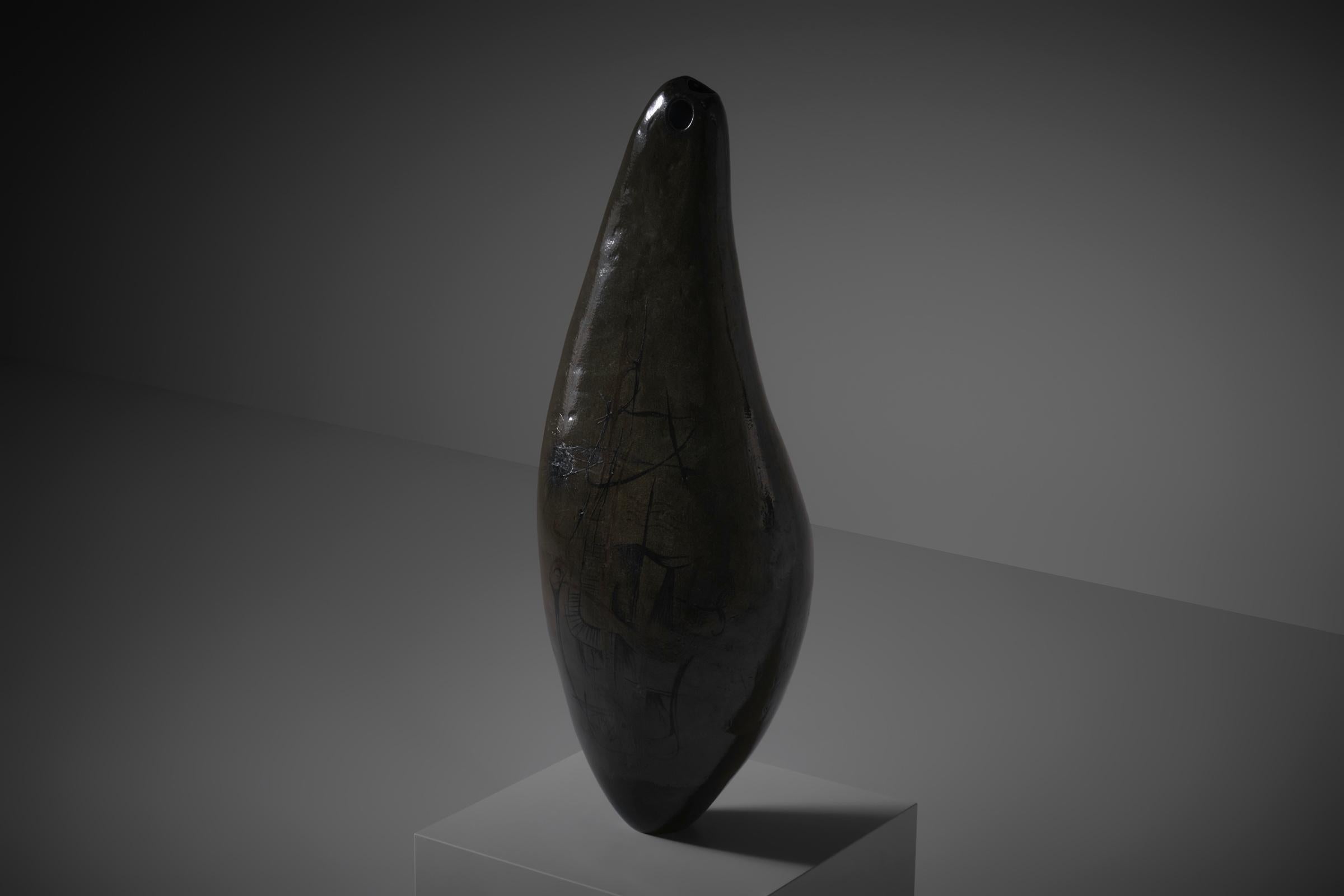 Large Ceramic sculpture by Pier Claudio Pantieri, Italy 1950s For Sale 3