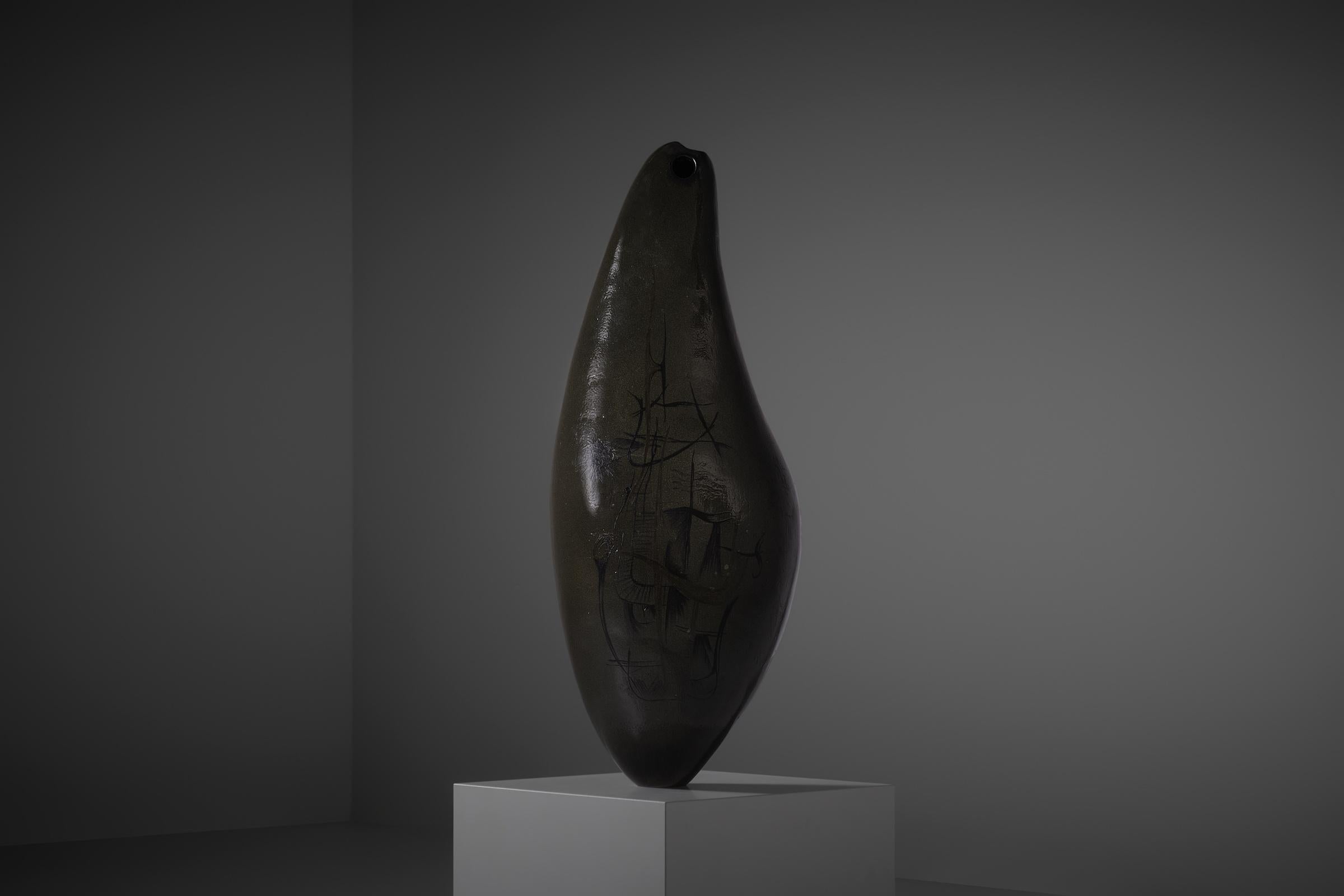 Large Ceramic sculpture by Pier Claudio Pantieri, Italy 1950s In Good Condition For Sale In Rotterdam, ZH