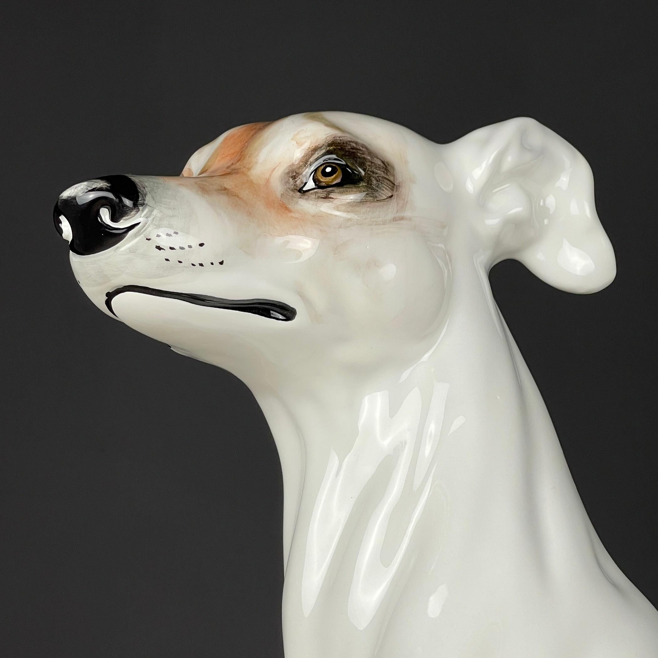 Grande sculpture en céramique d'un chien de Bassano, Italie, années 1980  en vente 6
