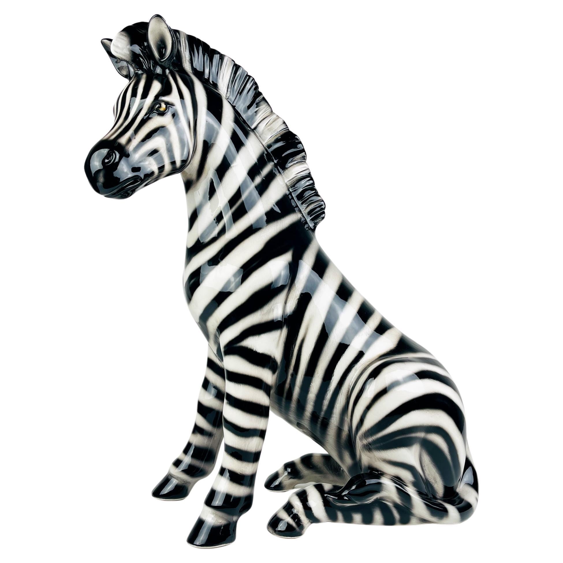 Grande sculpture de Zebra de Bassano, Italie, années 2000
