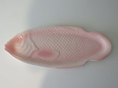 Large ceramic serving dish, France 1950s Salins les Bains