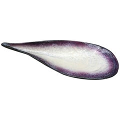 Large Ceramic Shell Bowl by Pol Chambost, circa 1950