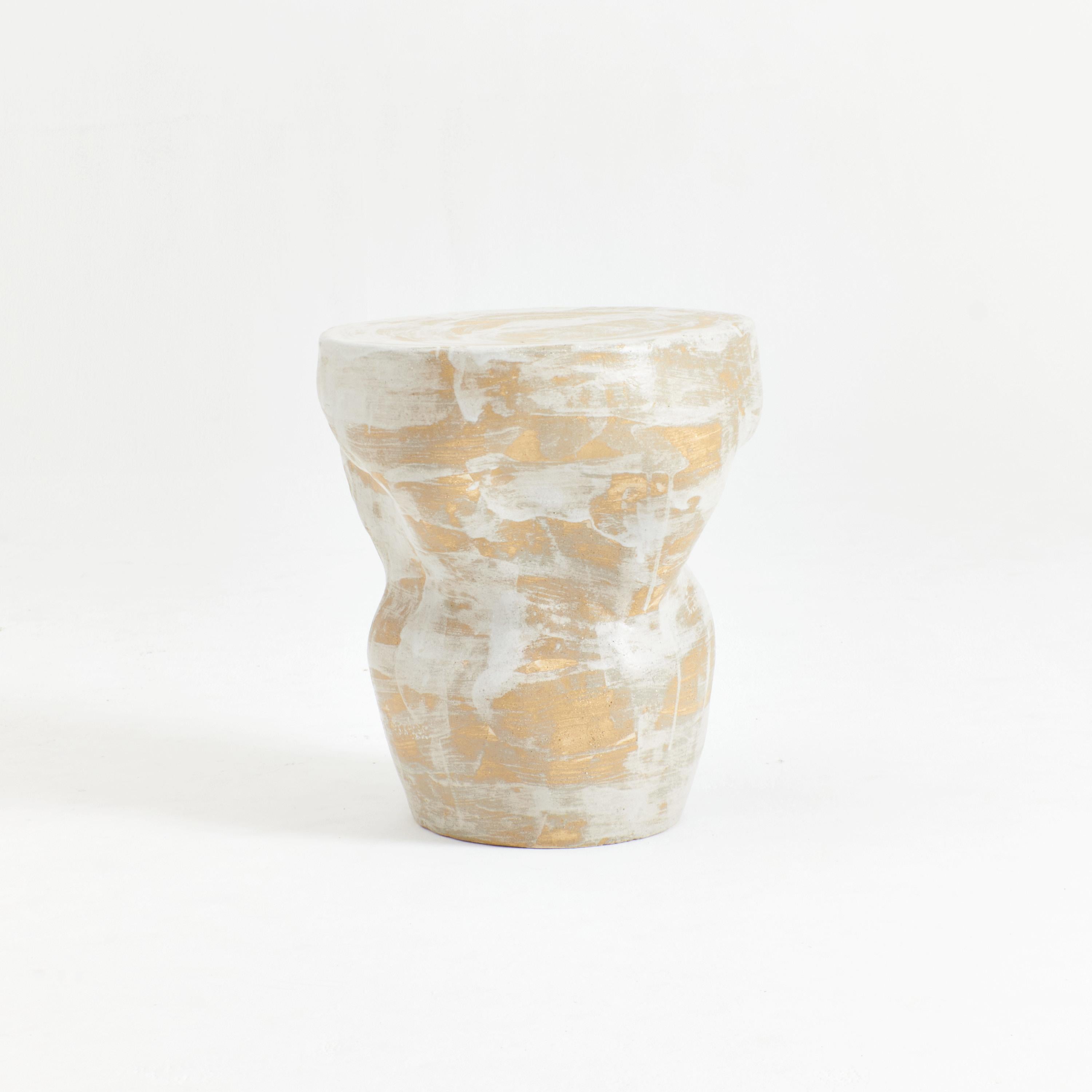 Large Ceramic Side Table by Project 213A
Dimensions: W57 x D57 x H54 cm
Materials: Ceramic.

The artisanal ceramic side tables have been created in-house and are a result of exploring traditional shapes with a playful twist on proportions and