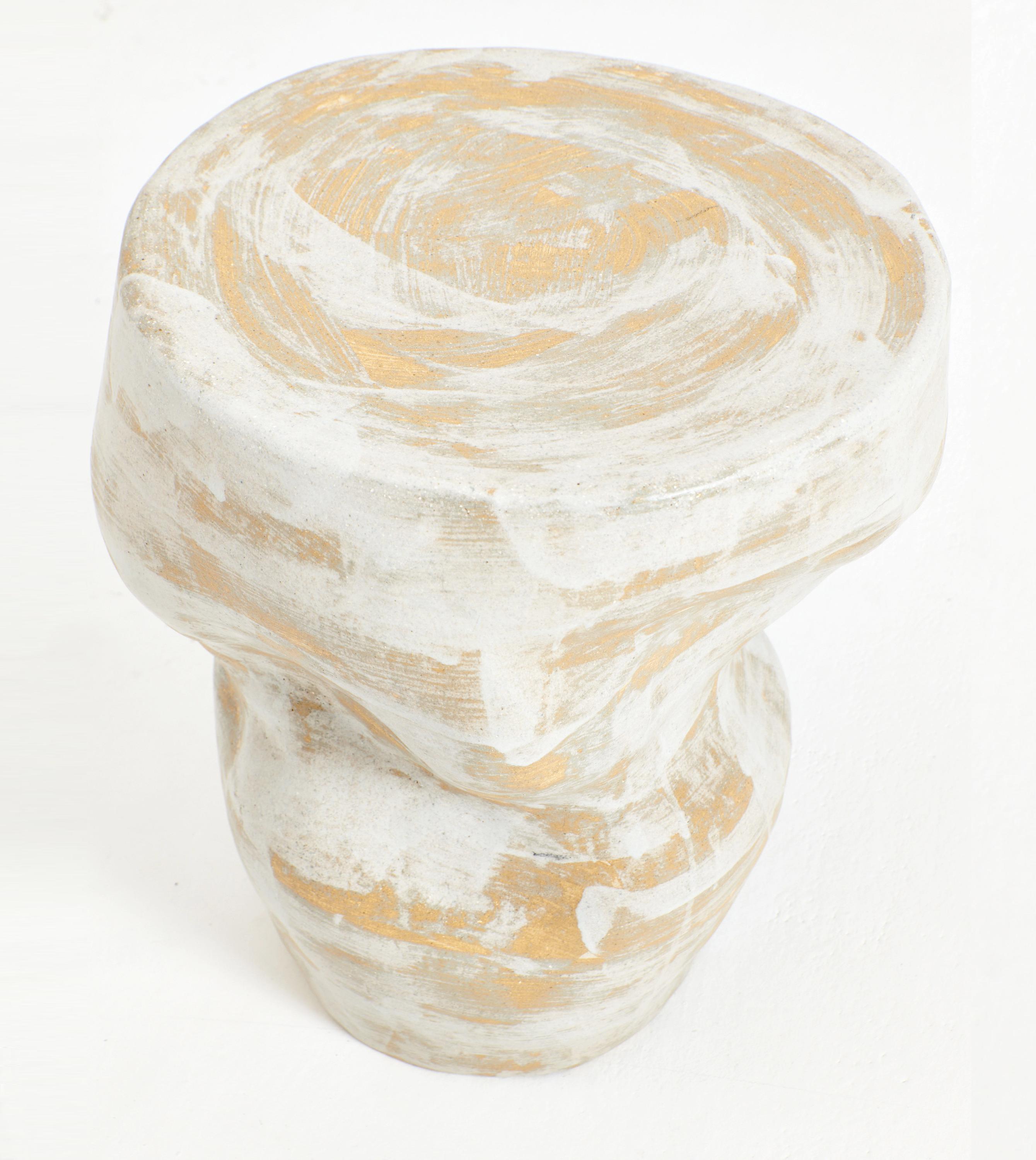 Contemporary Large Ceramic Side Table by Project 213A For Sale
