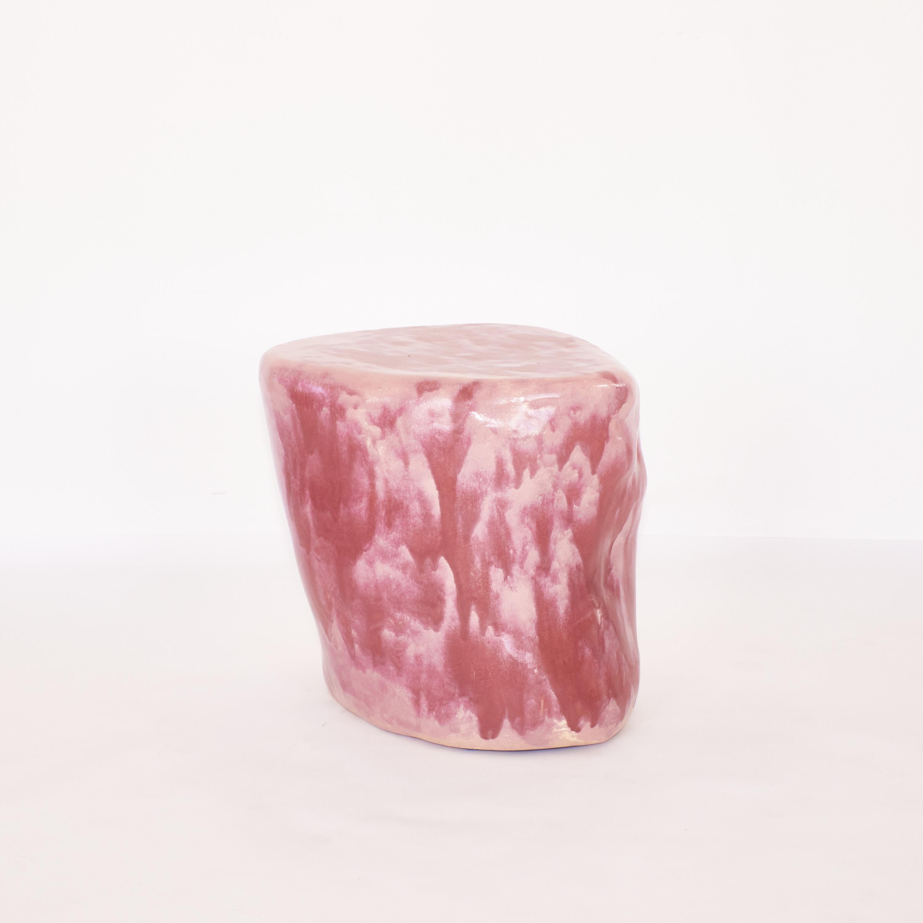 Contemporary Large Ceramic Side Table  For Sale