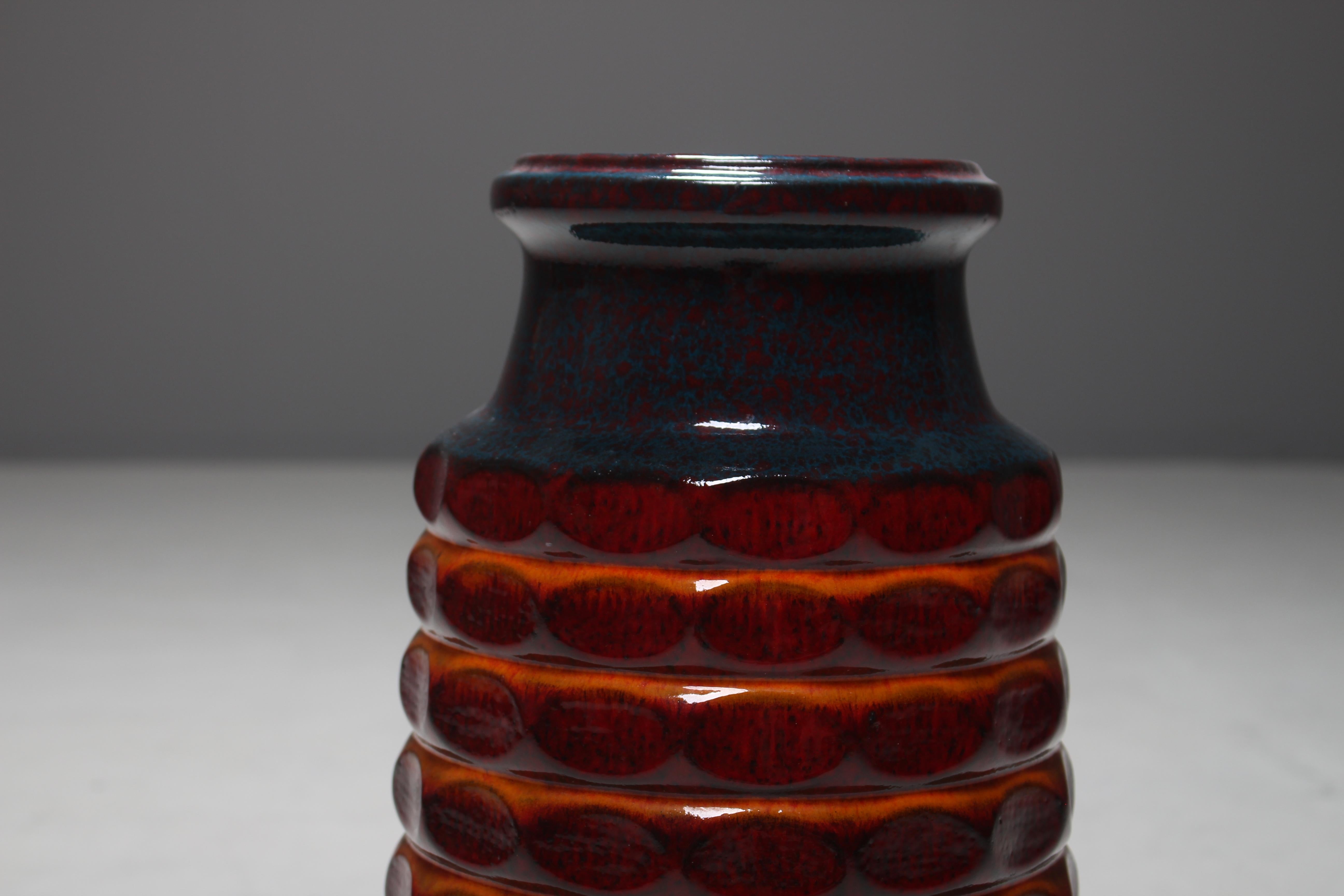 Late 20th Century Large Ceramic Signed Vase by Jasba, West Germany, 1970s For Sale