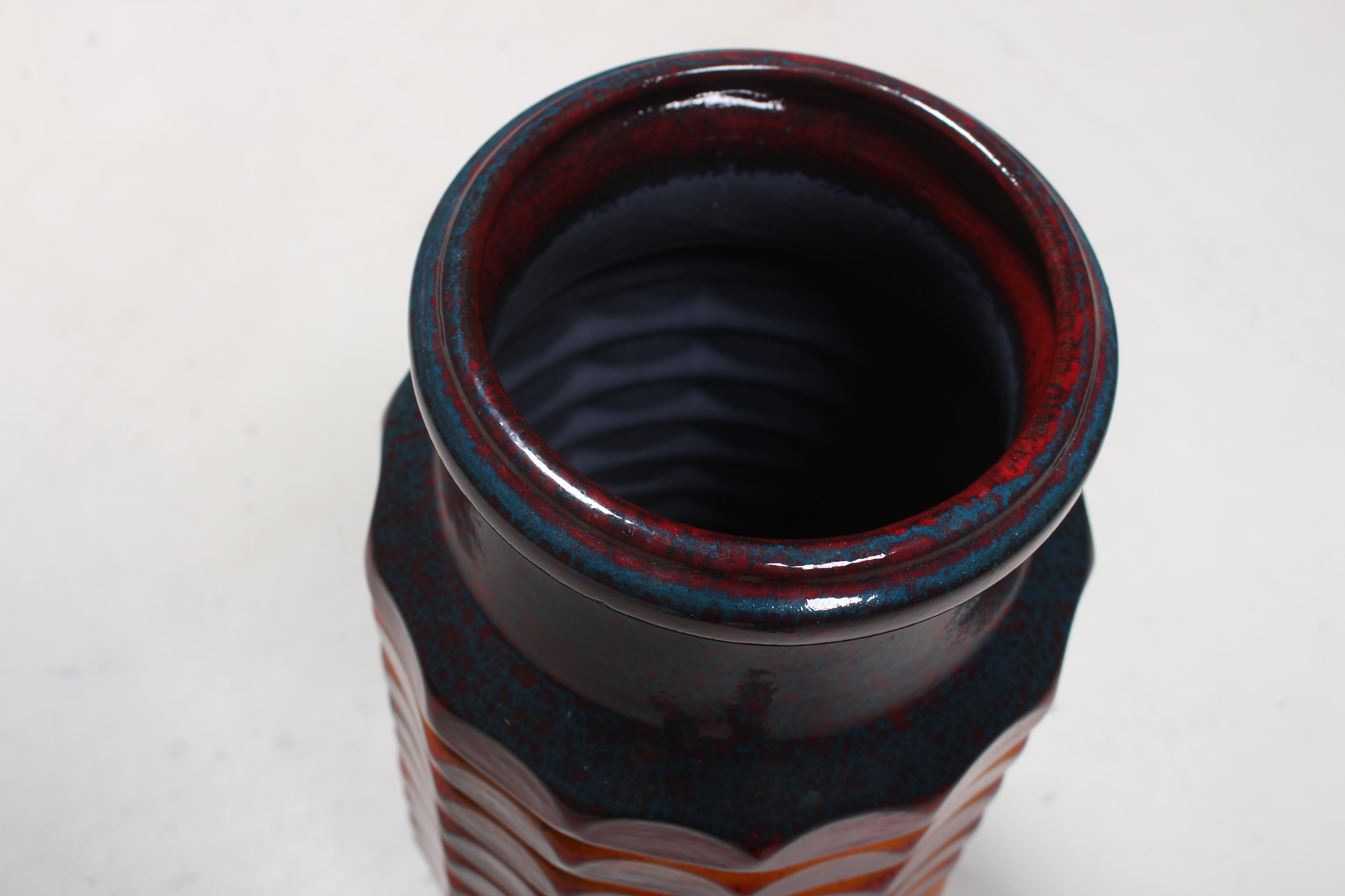 Large Ceramic Signed Vase by Jasba, West Germany, 1970s For Sale 1