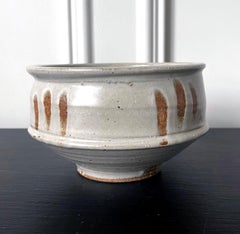 Large Ceramic Stoneware Bowl in Shino Style by Warren Mackenzie
