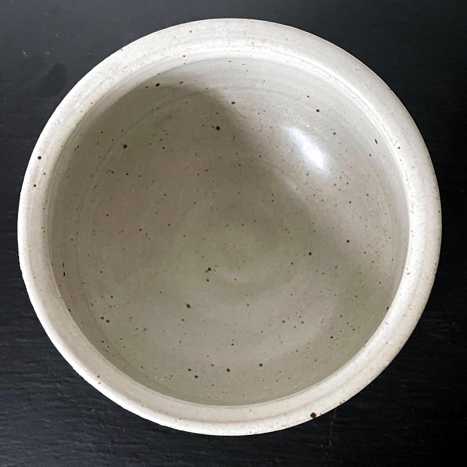 Large Ceramic Stoneware Bowl in Shino Style by Warren Mackenzie For Sale 2