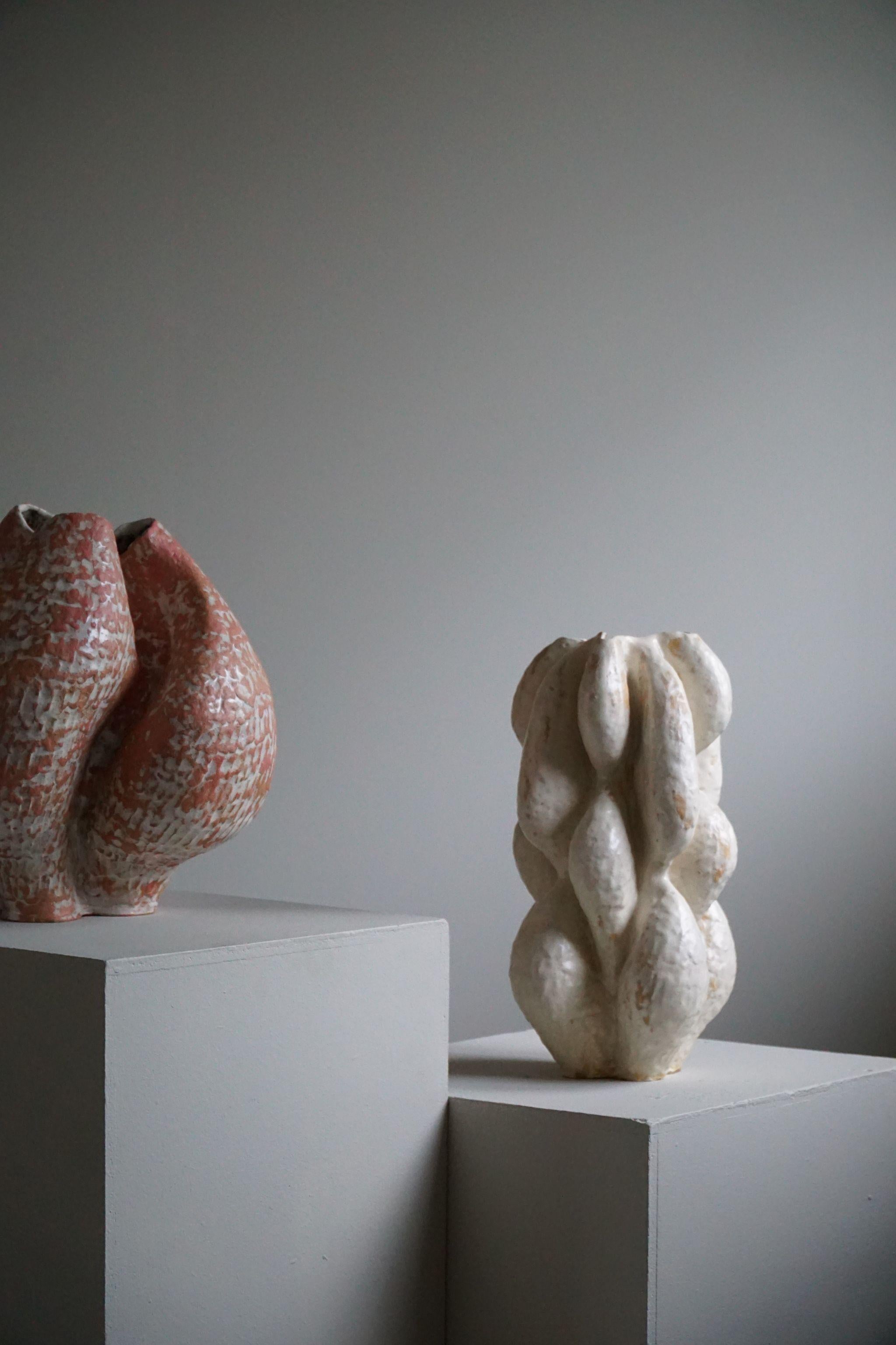 Large Ceramic, Stoneware Floor Vase by Danish Artist Ole Victor, 2022 7