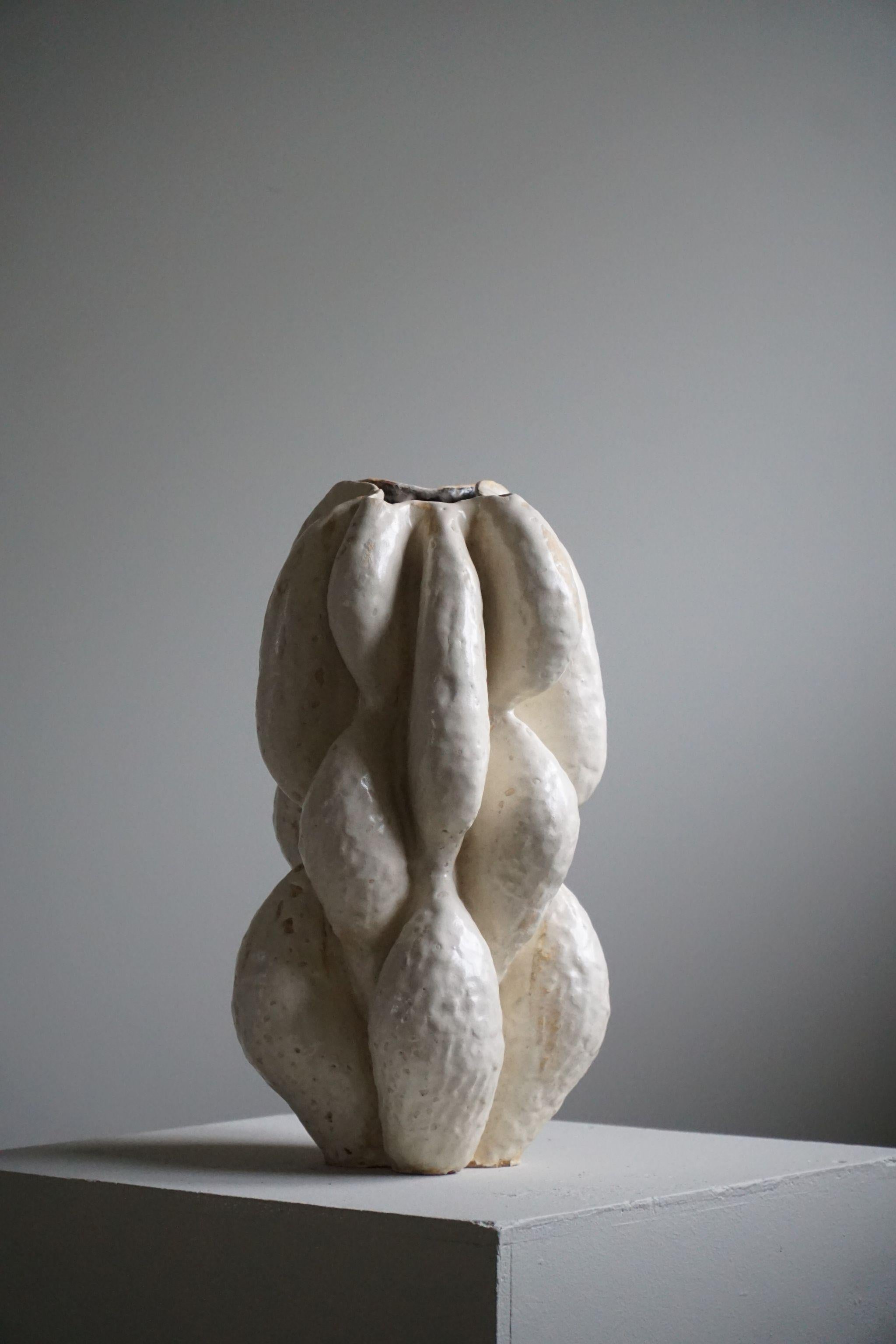 Large Ceramic, Stoneware Floor Vase by Danish Artist Ole Victor, 2022 3