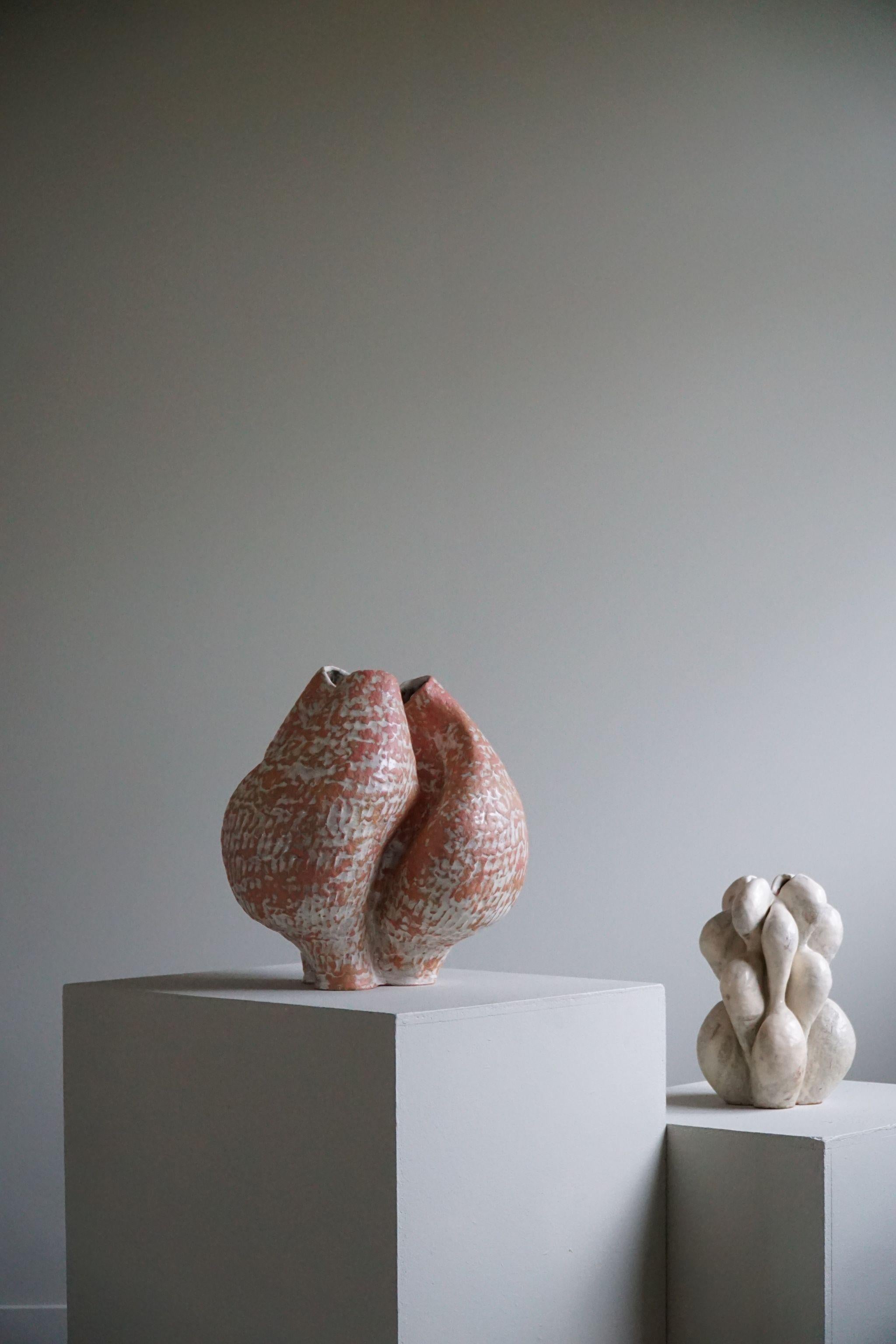 Large Ceramic, Stoneware Floorvase by Danish Artist Ole Victor, 2022 6