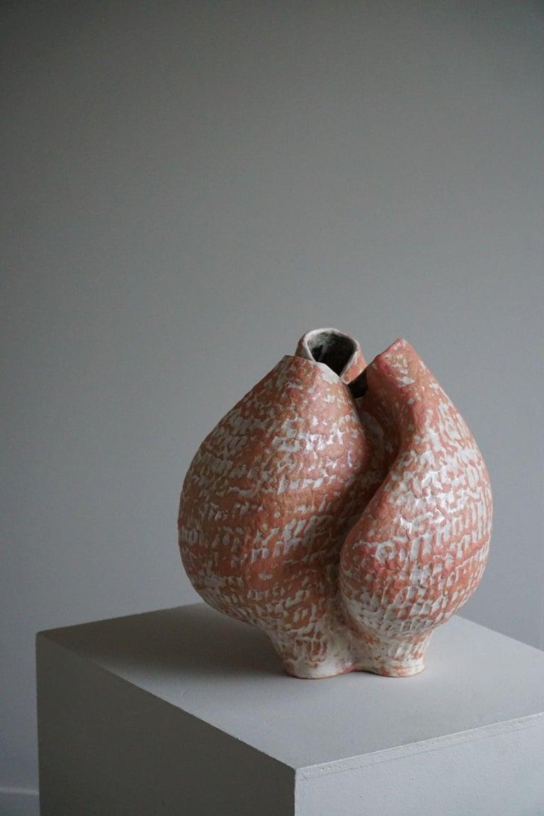 Large Ceramic, Stoneware Floorvase by Danish Artist Ole Victor, 2022 For Sale 1
