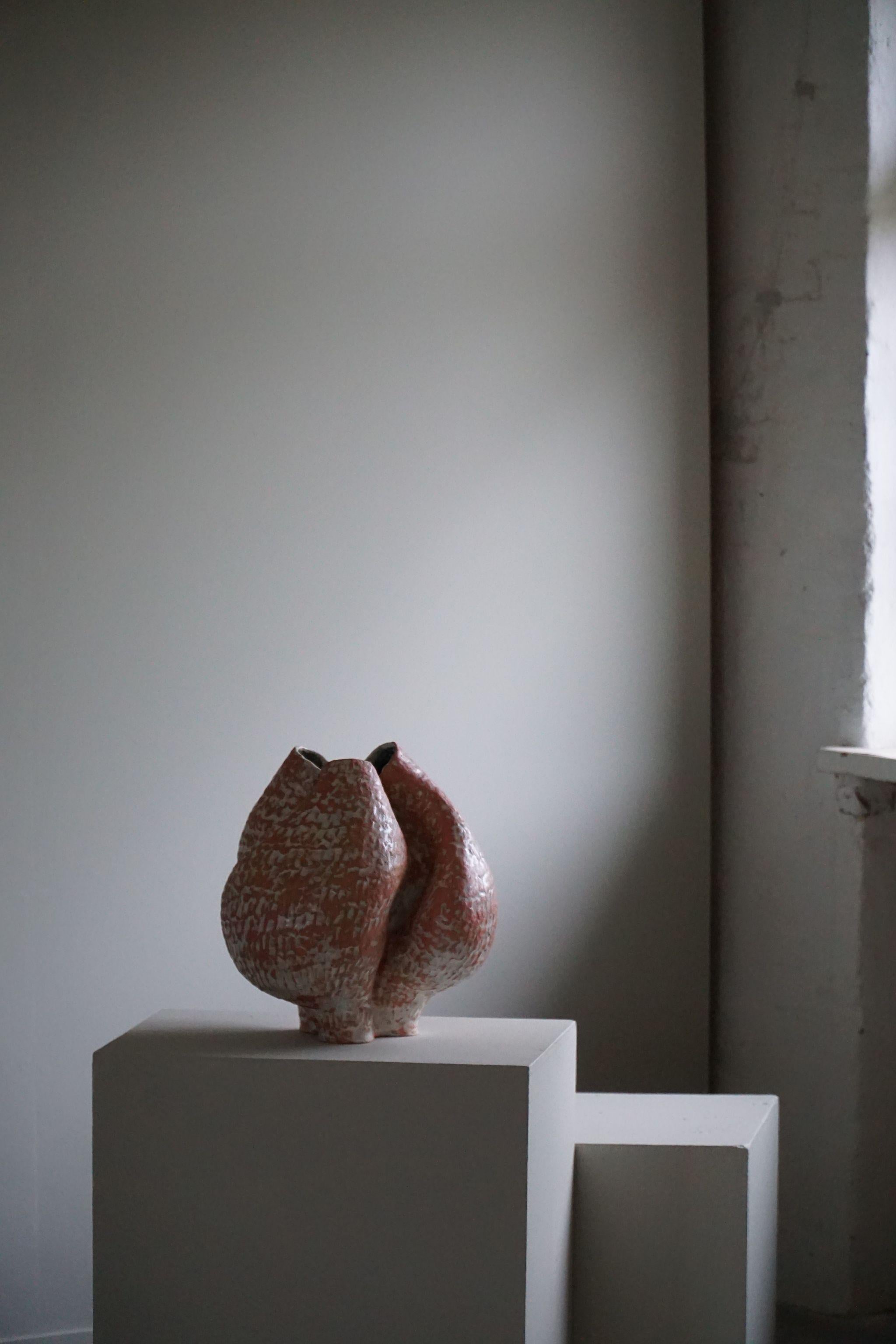 Large Ceramic, Stoneware Floorvase by Danish Artist Ole Victor, 2022 1