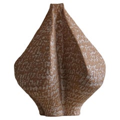 Large Ceramic, Stoneware Vase in Brown Glaze by Danish Artist Ole Victor, 2021
