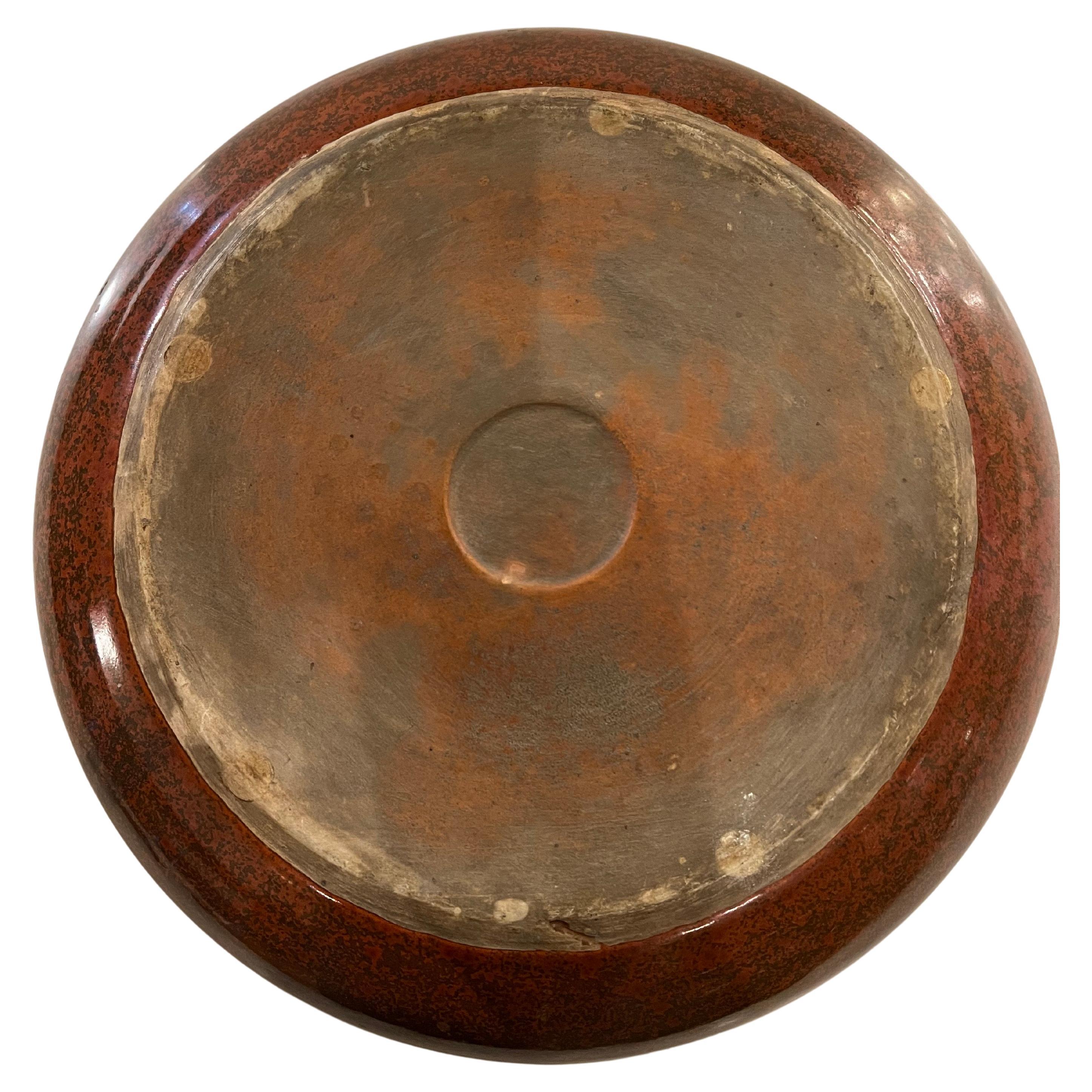 American Large Ceramic Studio Pottery Glazed Bowl Planter Centerpiece For Sale