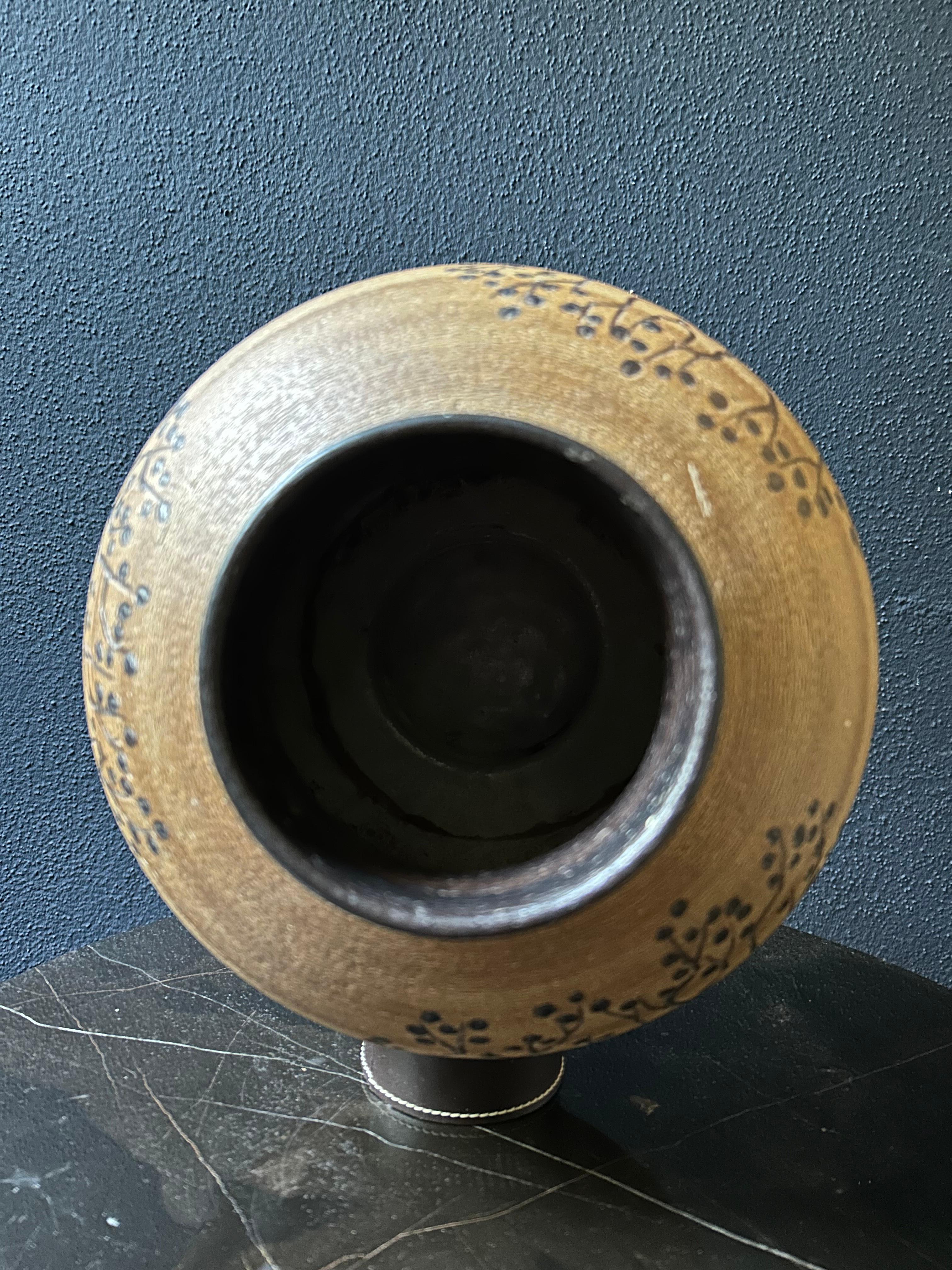 Vaso grande da studio in ceramica di Sgrafo Modern, Germania, anni '60, metà del secolo scorso in vendita 1