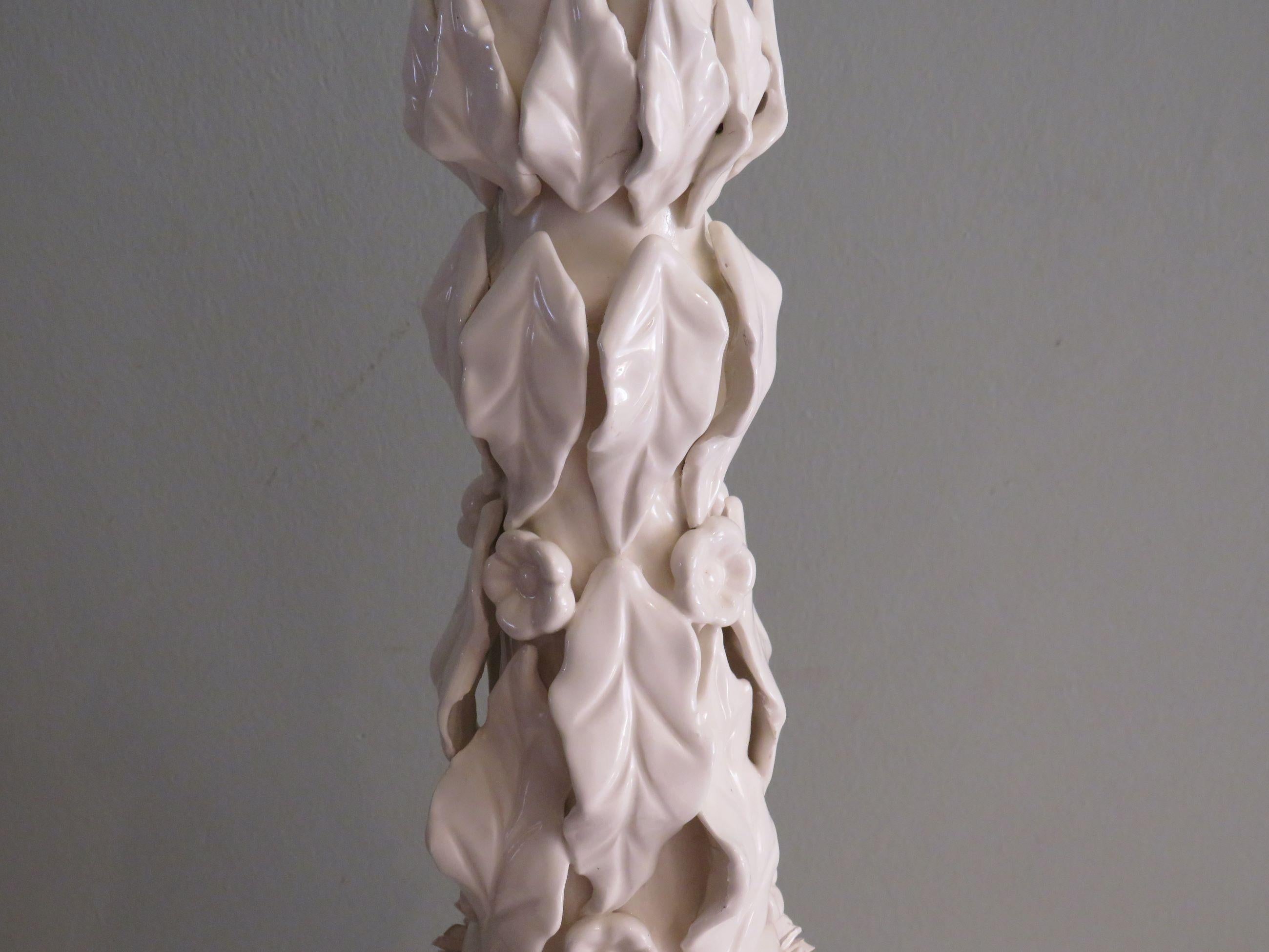 Large ceramic table lamp by Bondia Manises Spain 1950-160 In Good Condition In Herentals, BE