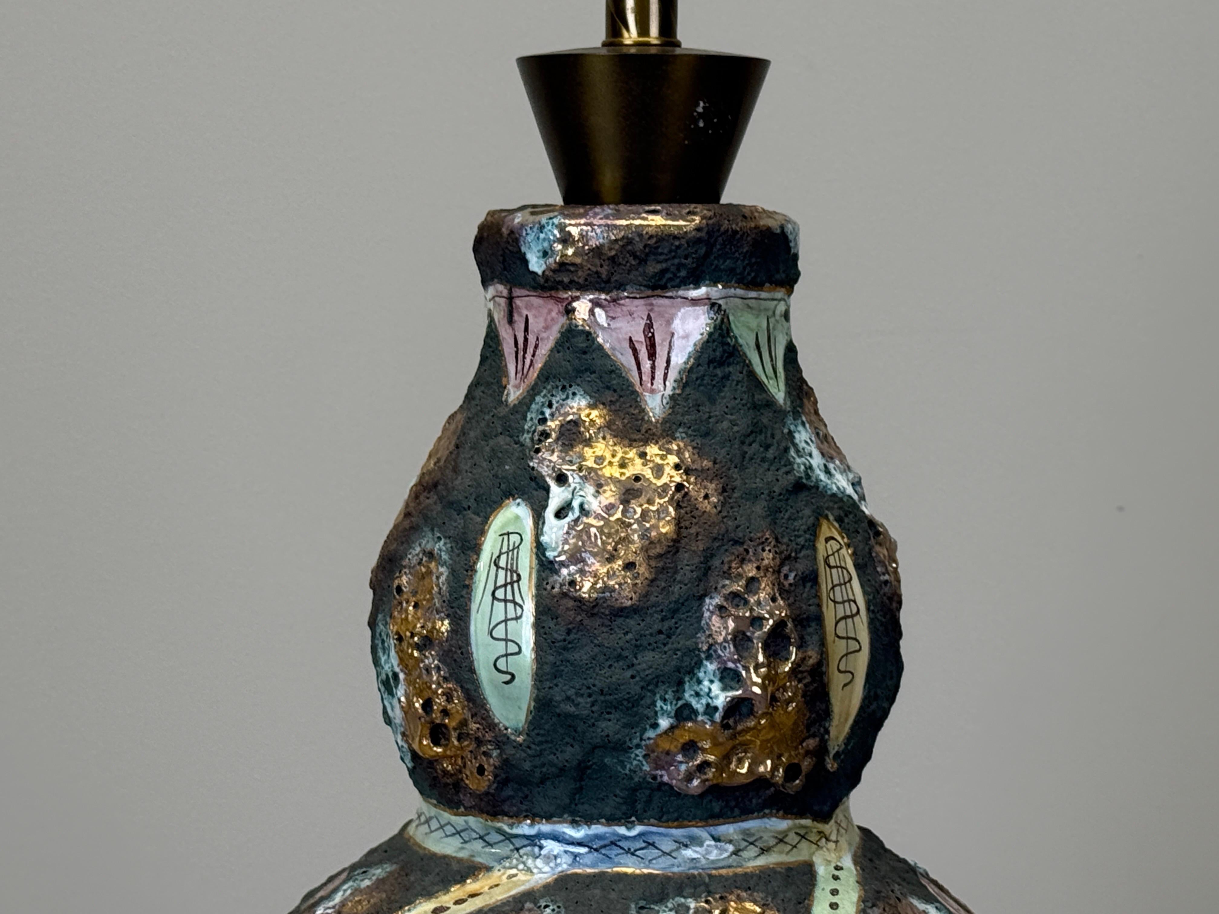 Grande lampe de bureau en céramique d'Italo Casini en vente 5