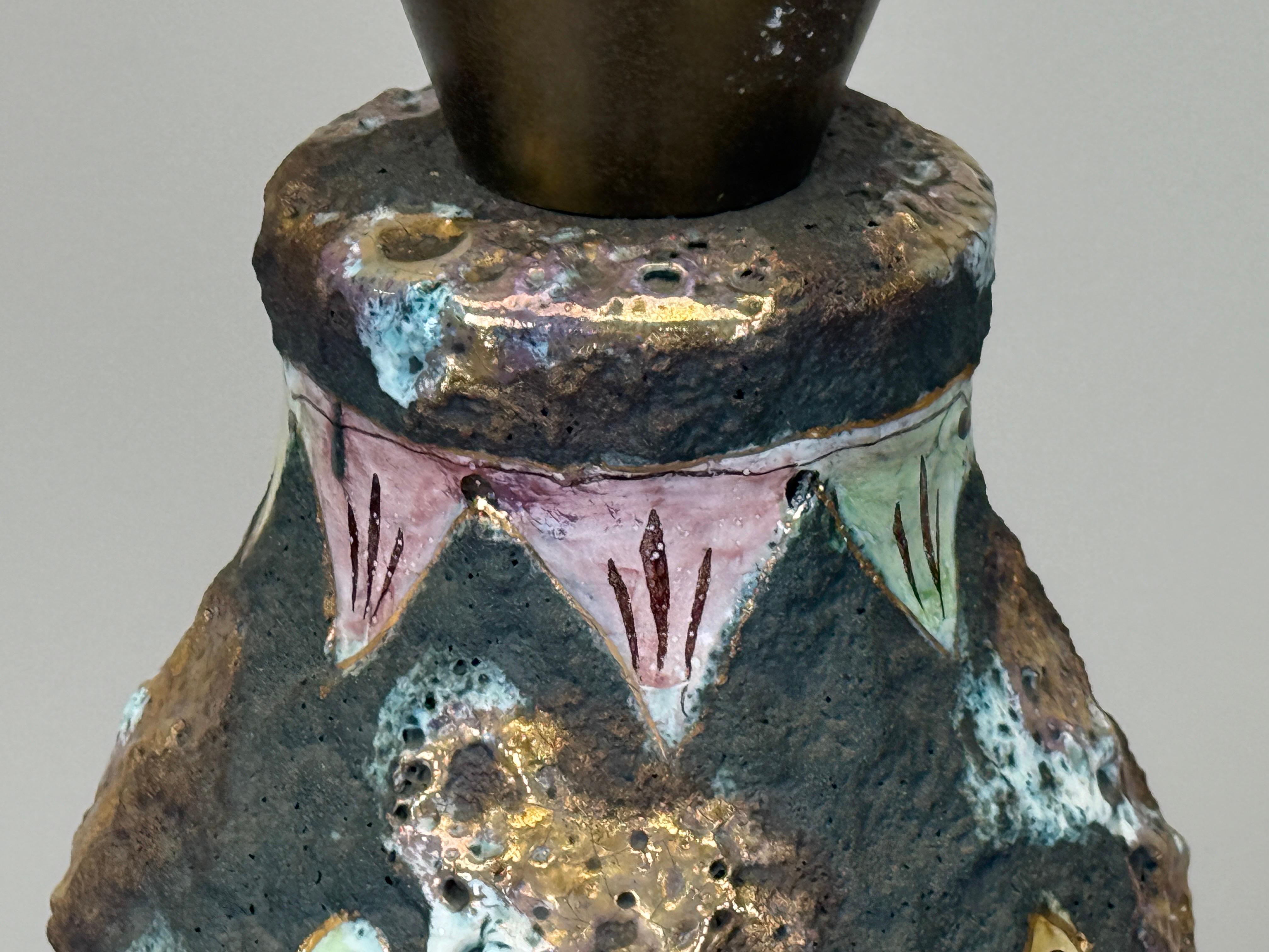 Grande lampe de bureau en céramique d'Italo Casini en vente 6