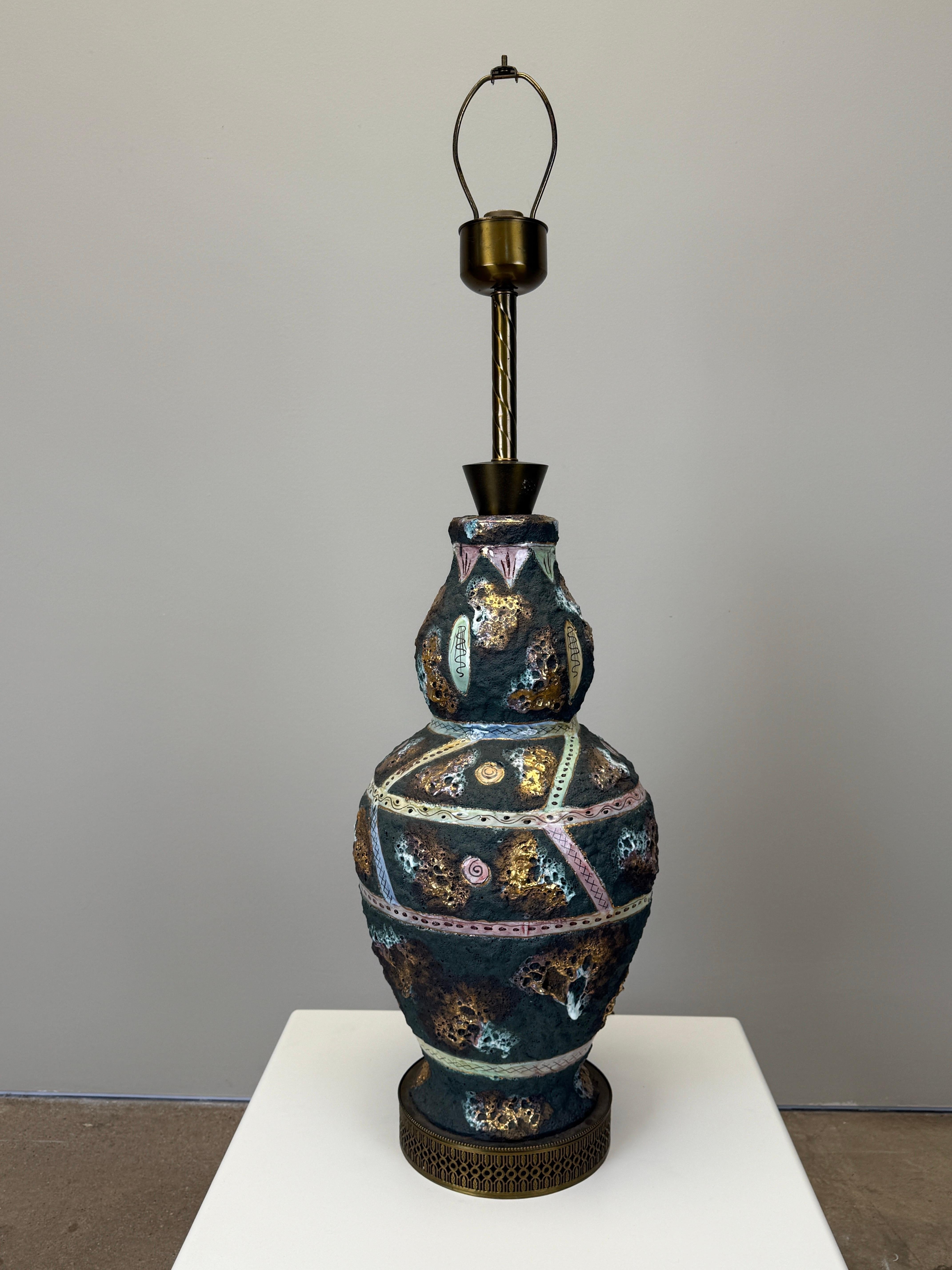 Grande lampe de bureau en céramique d'Italo Casini en vente 1