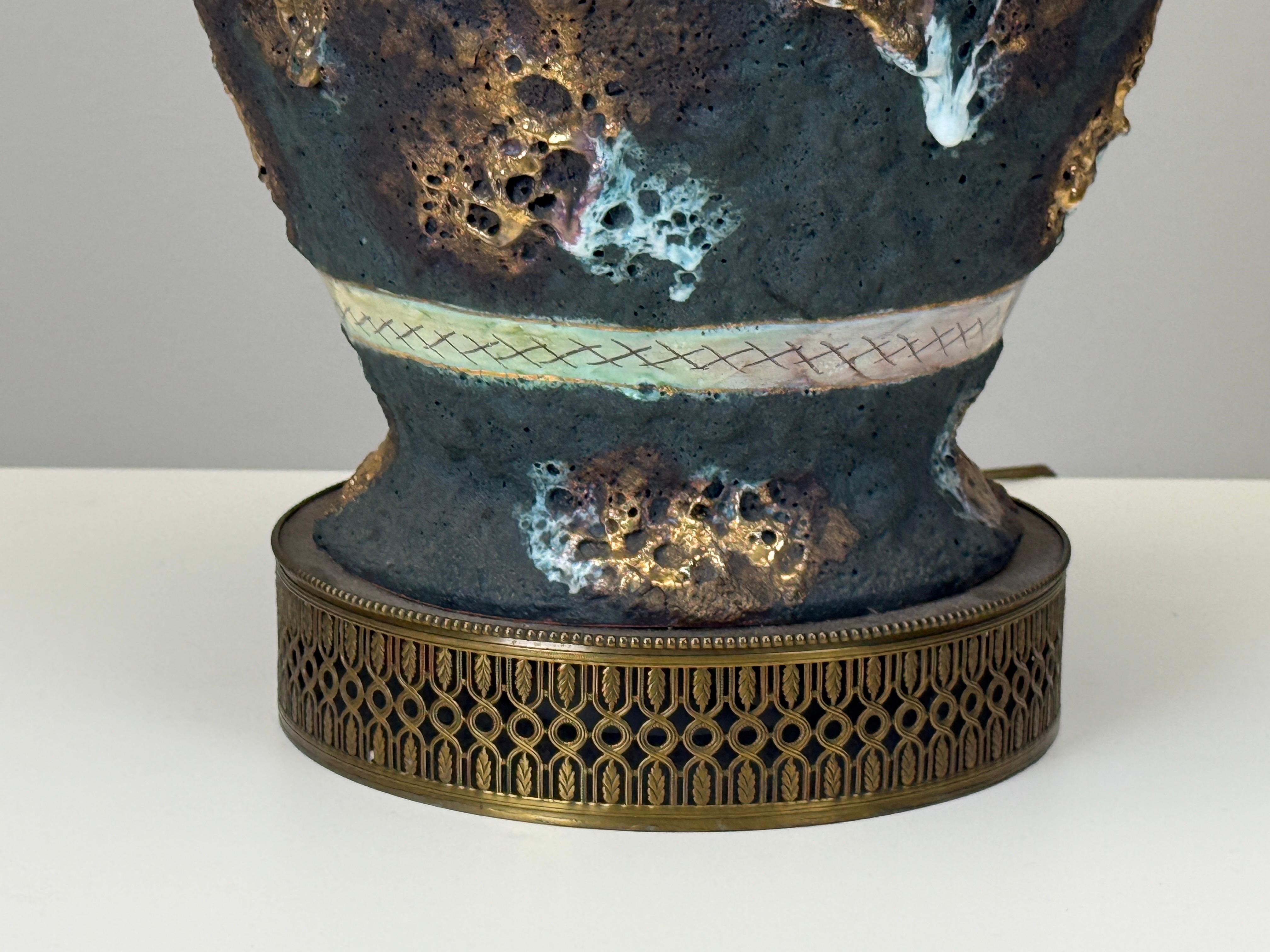 Grande lampe de bureau en céramique d'Italo Casini en vente 2