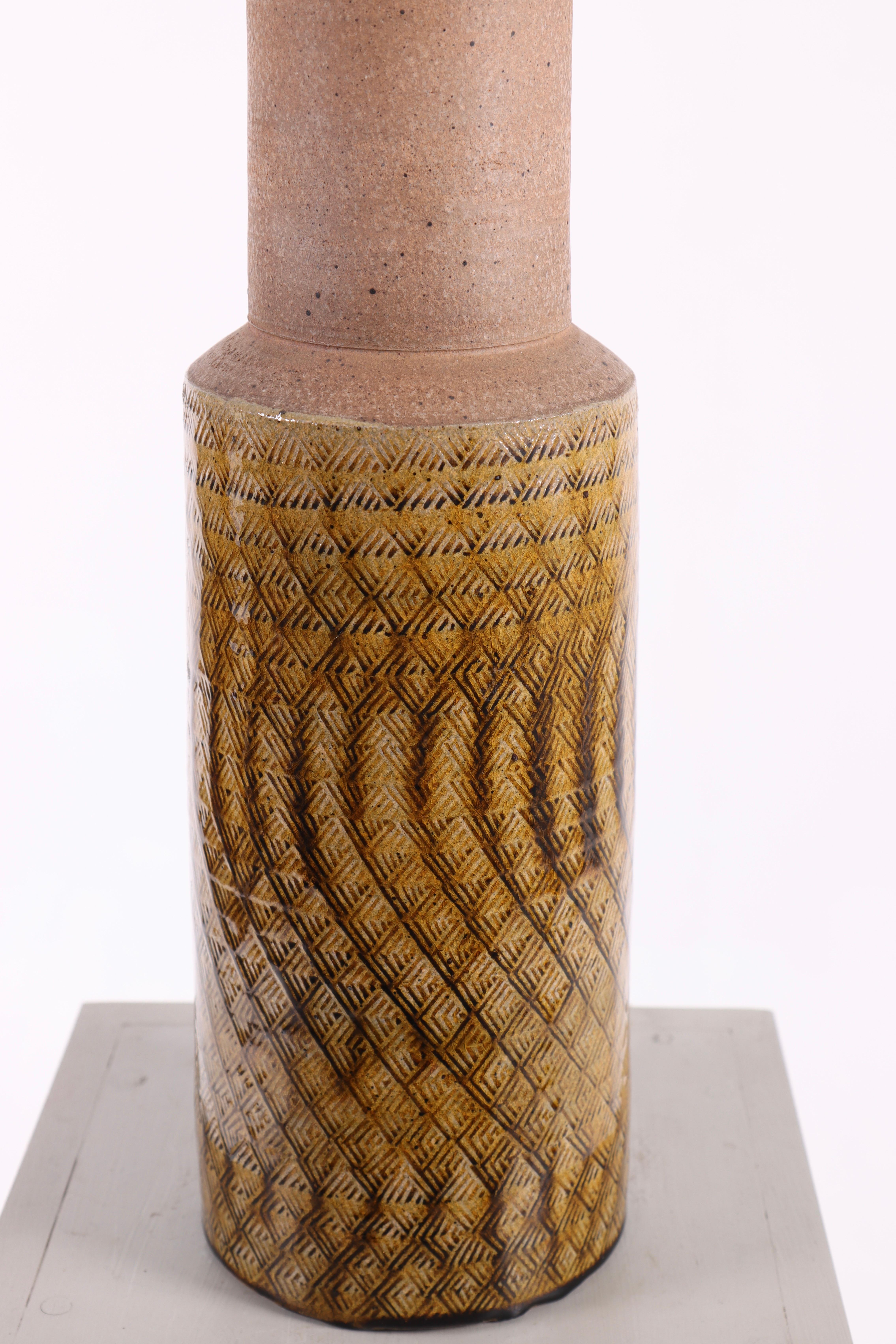 Scandinavian Modern Large Ceramic Table Lamp by Nils Kähler, Denmark, 1970s For Sale