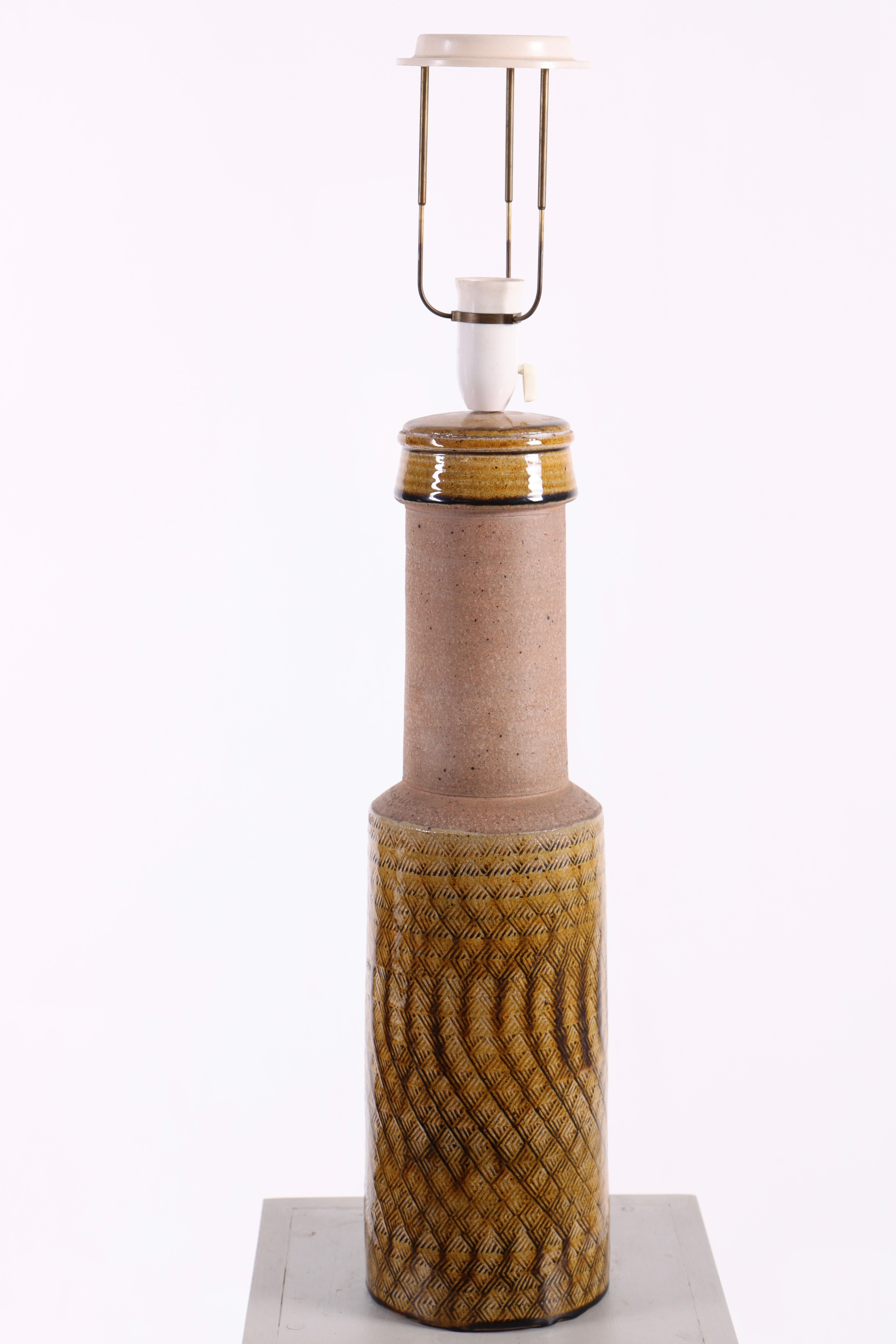 Danish Large Ceramic Table Lamp by Nils Kähler, Denmark, 1970s For Sale