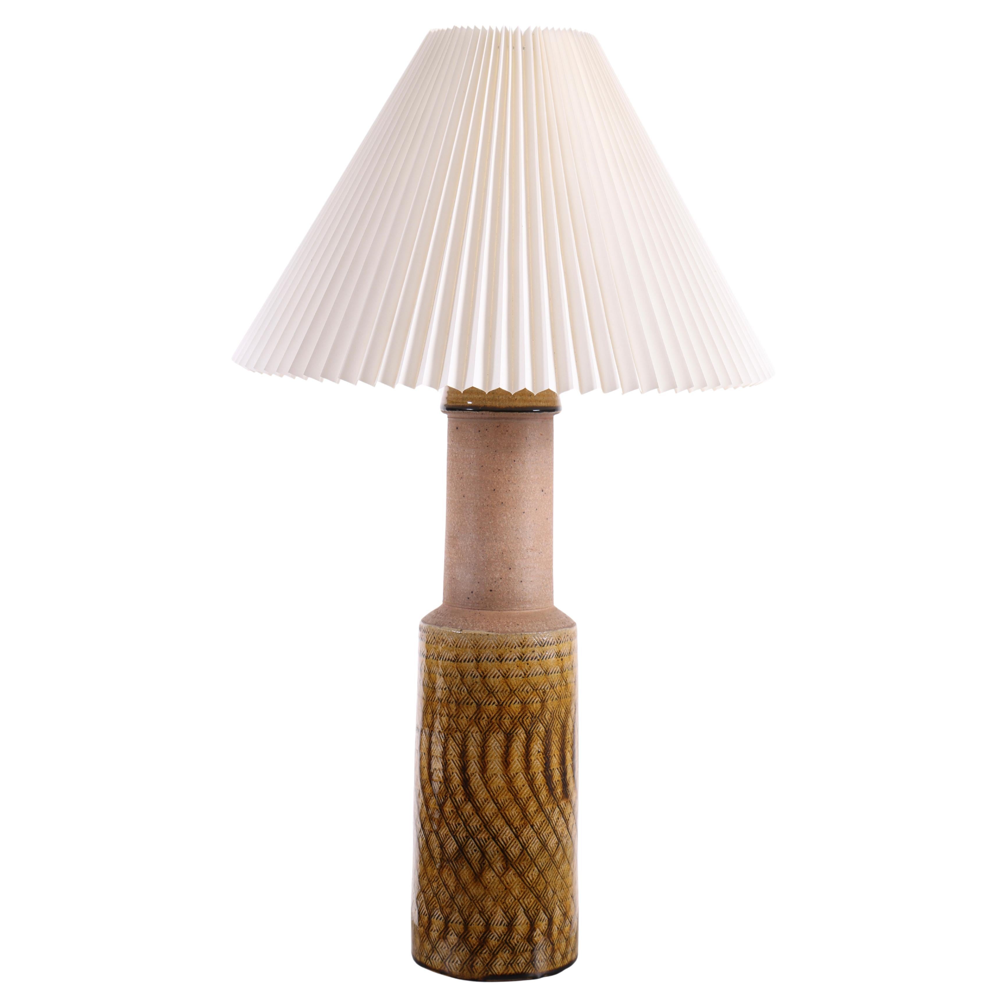 Large Ceramic Table Lamp by Nils Kähler, Denmark, 1970s
