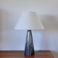 Large Ceramic Table Lamp by Svend Aage Jensen for Søholm, 1950s